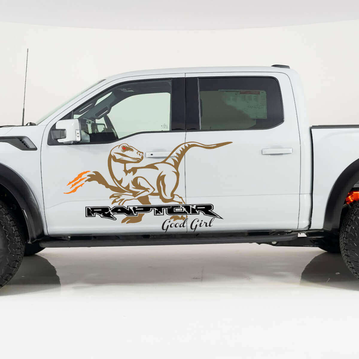 Kit d'autocollants vinyle pour porte latérale Good Girl Raptor pour Musclecar Raptor