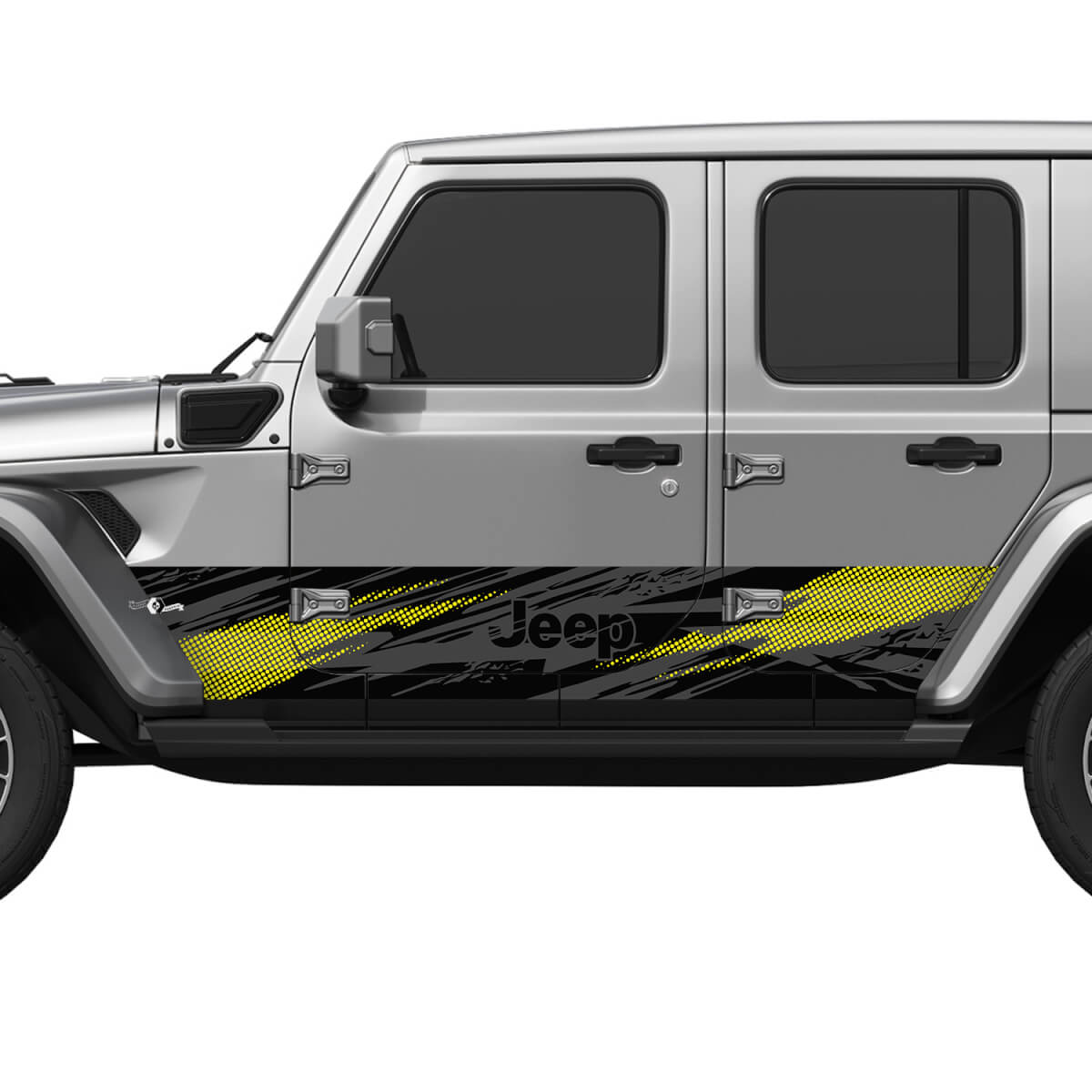 Camo Splash Wrap côté portes latérales en vinyle autocollant ajuster Jeep Wrangler 5
