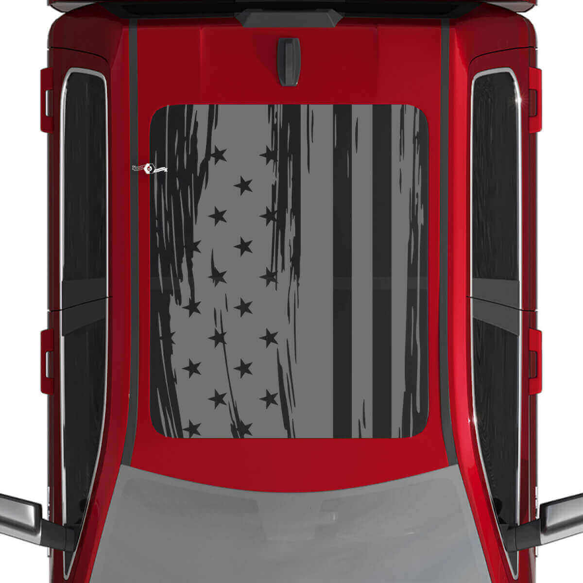 Autocollant en vinyle de toit avec drapeau américain usé pour Dodge RAM 1500 Tungstène