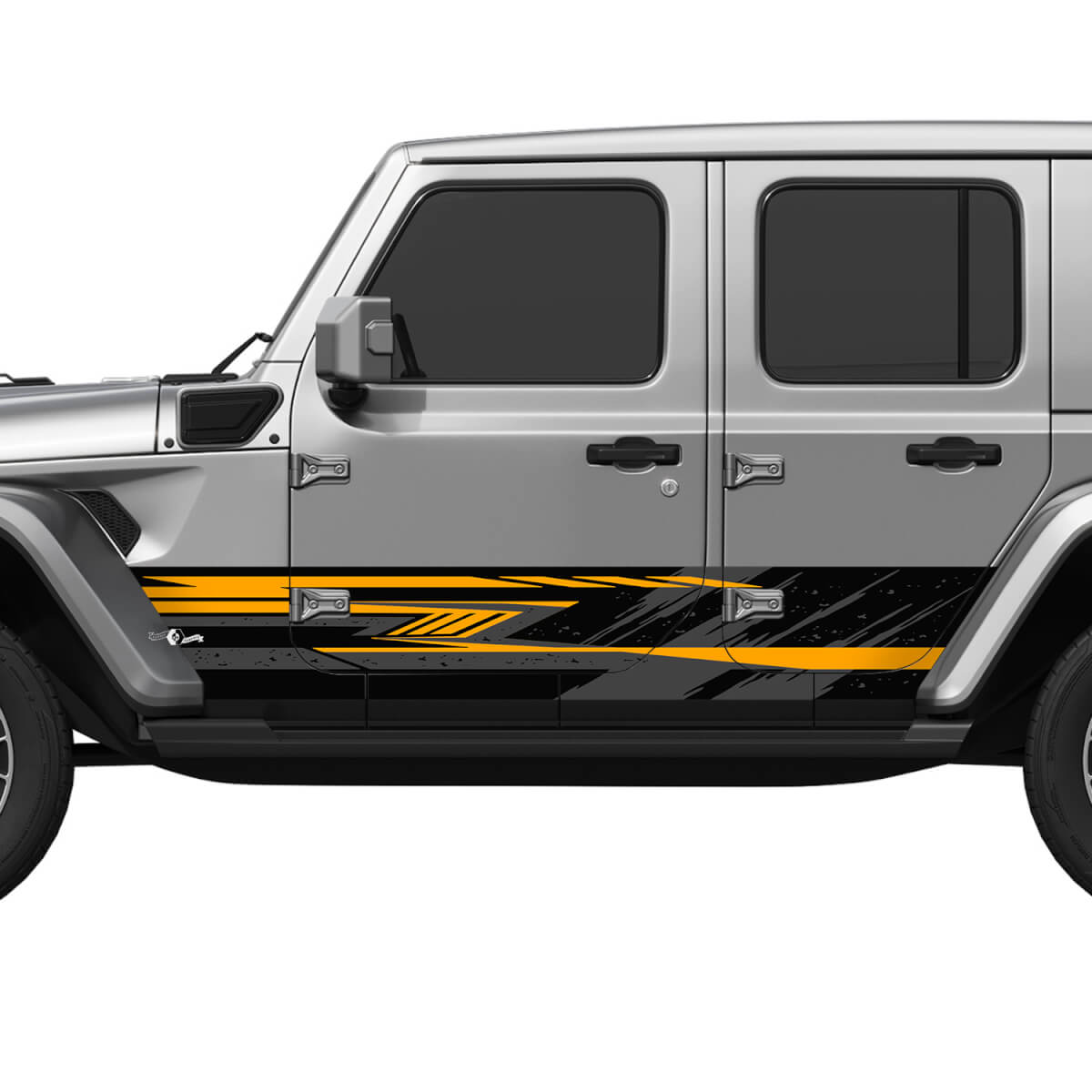 Camo Splash Wrap côté portes latérales en vinyle autocollant ajuster Jeep Wrangler 5
