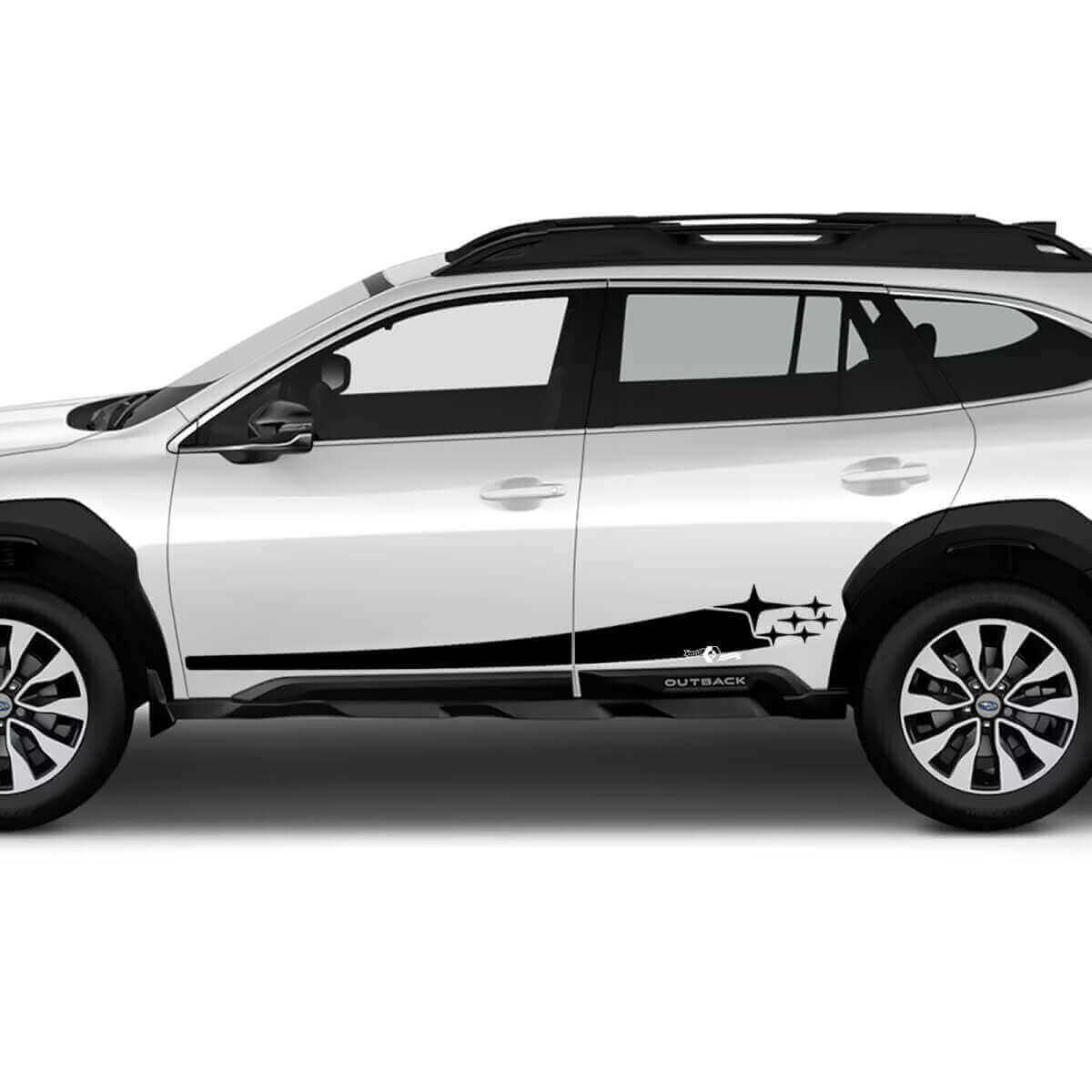 Kit d’autocollants en vinyle de bas de caisse Suba Stars pour Suba Outback