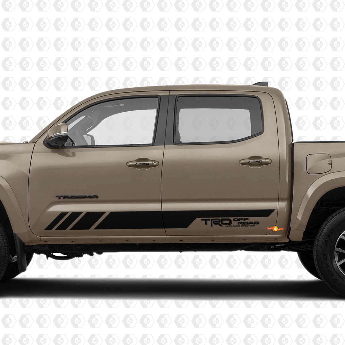 Texte personnalisé pour TRD Pro Doors Vinyl Decal Sticker pour Toyota Tacoma Tundra + Gire les décalcomanies TRD
