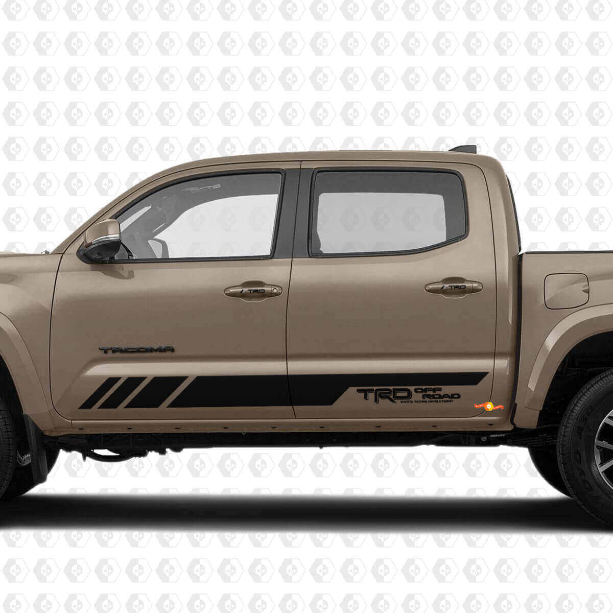 Kit de vinyle autocollant bande de porte style tout-terrain TRD et poignée pour Toyota Tacoma Tundra