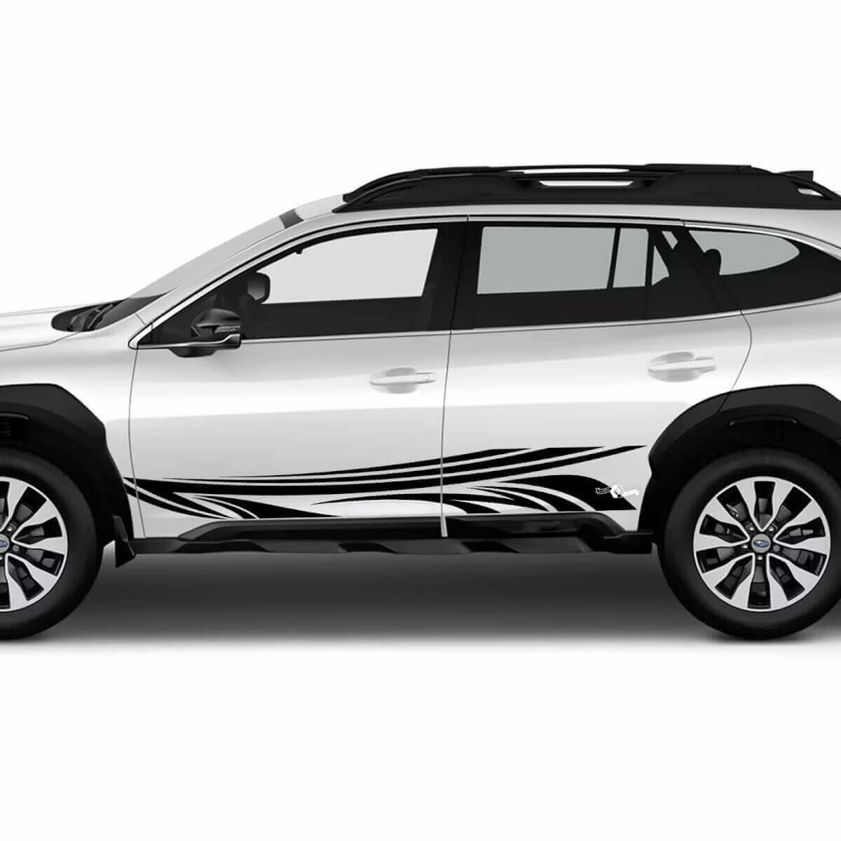 Kit d’autocollants vinyle bandes latérales style tribal pour Subaru Outback