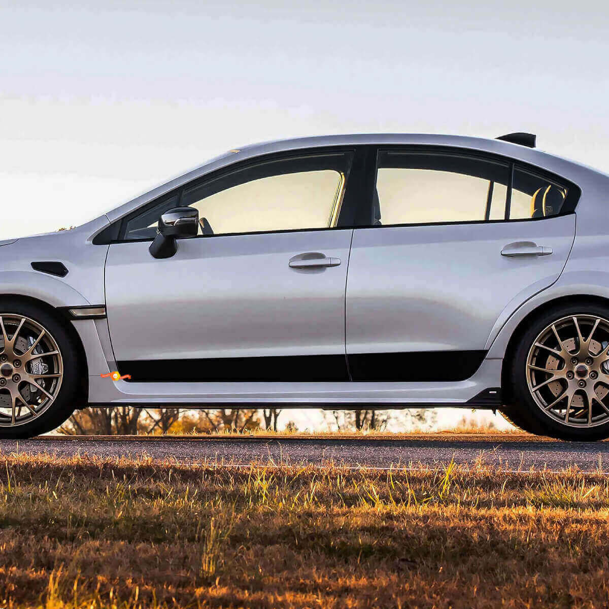 Kit de décalcomanies en vinyle bandes accentuées pour portes Subaru WRX