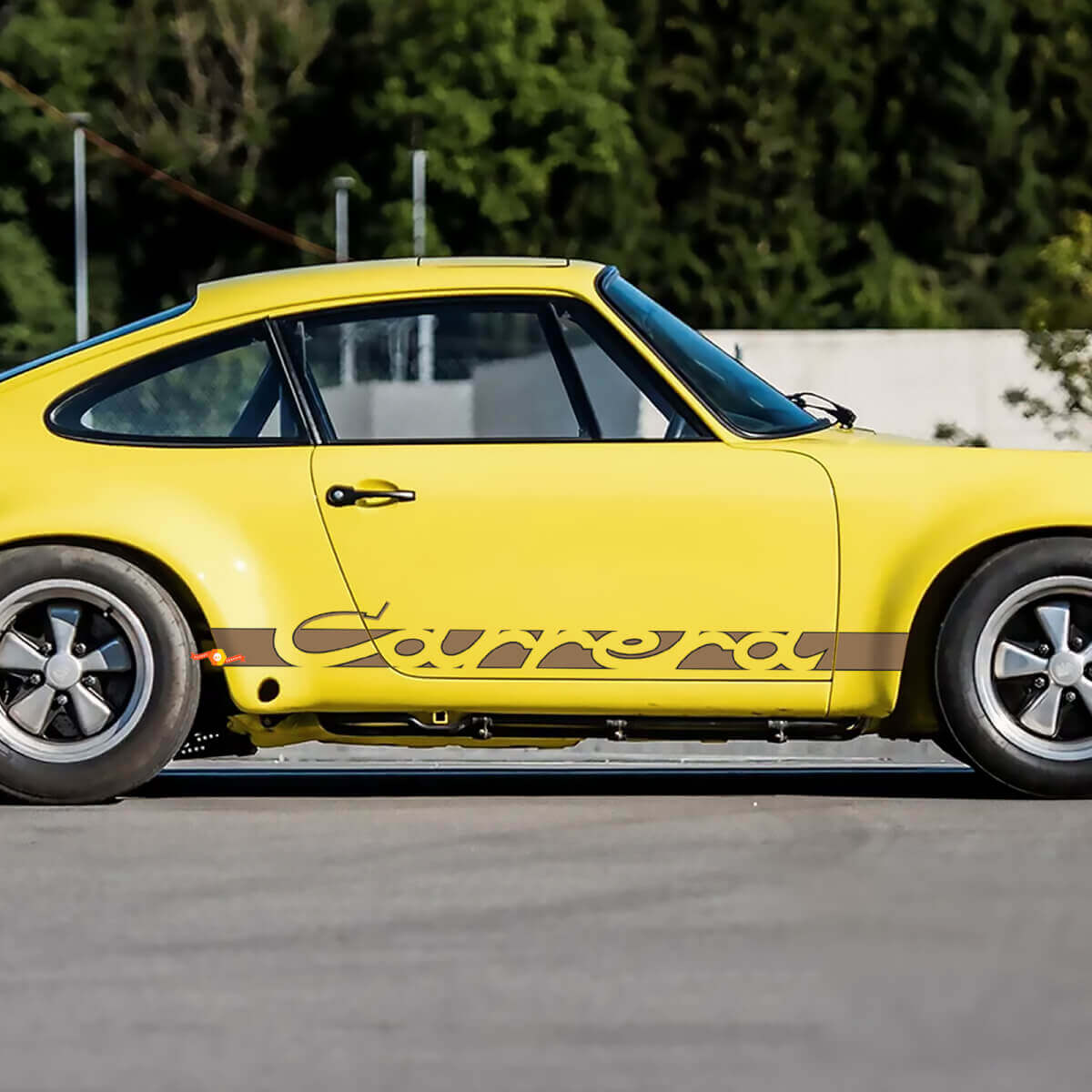 Porsche 911 Carrera rayures autocollants côté autocollant couleurs de contour
