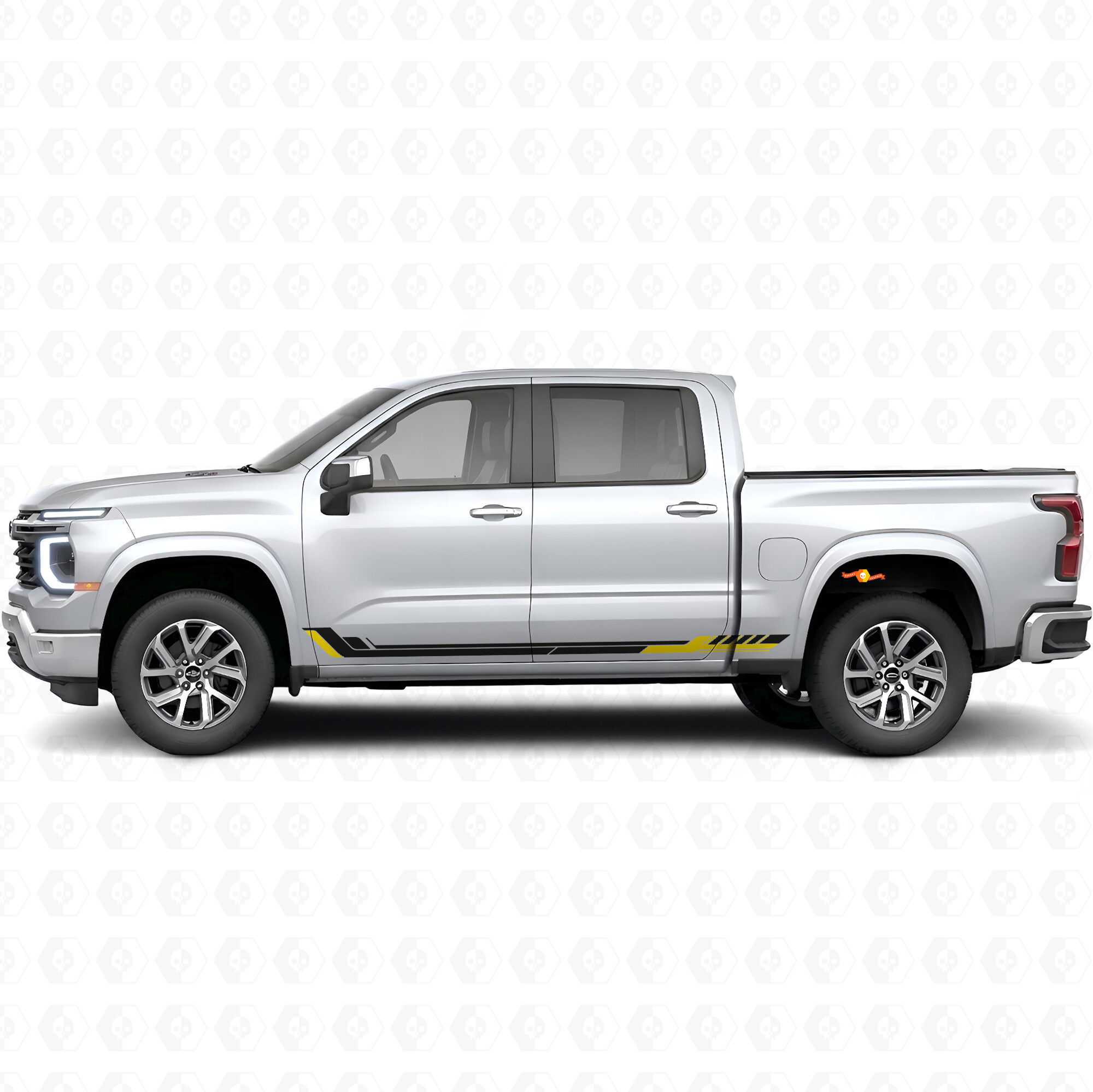 Bandes de vinyle Racing Line pour porte et bas de caisse pour Chevrolet Silverado 1500 Nouvelle Génération 2027