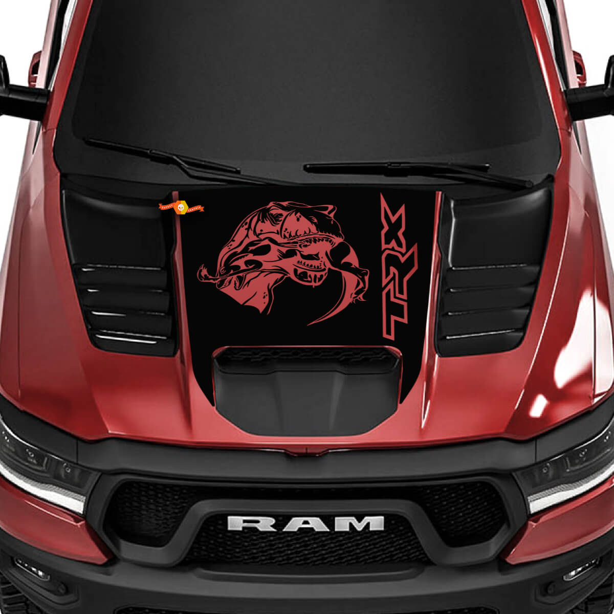 Hood T-rex manger Raptor bon autocollant pour Dodge Ram 1500 TRX TRX Vinyl Decal Graphic
