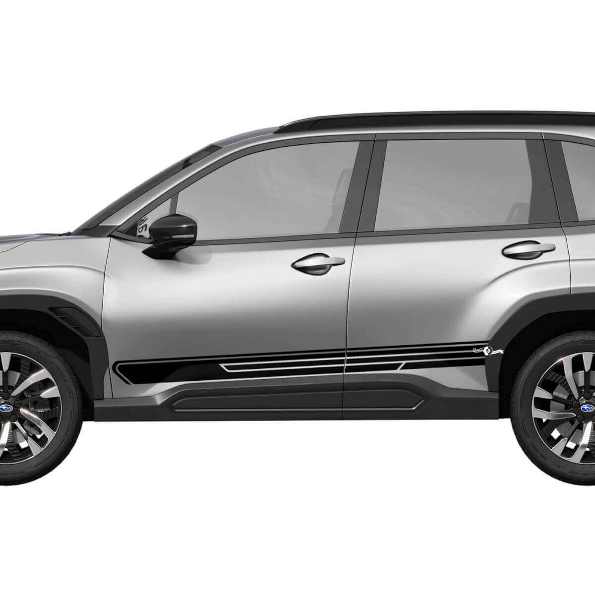 Kit de décalcomanies en vinyle de bandes latérales pour portes de course pour voitures Subaru