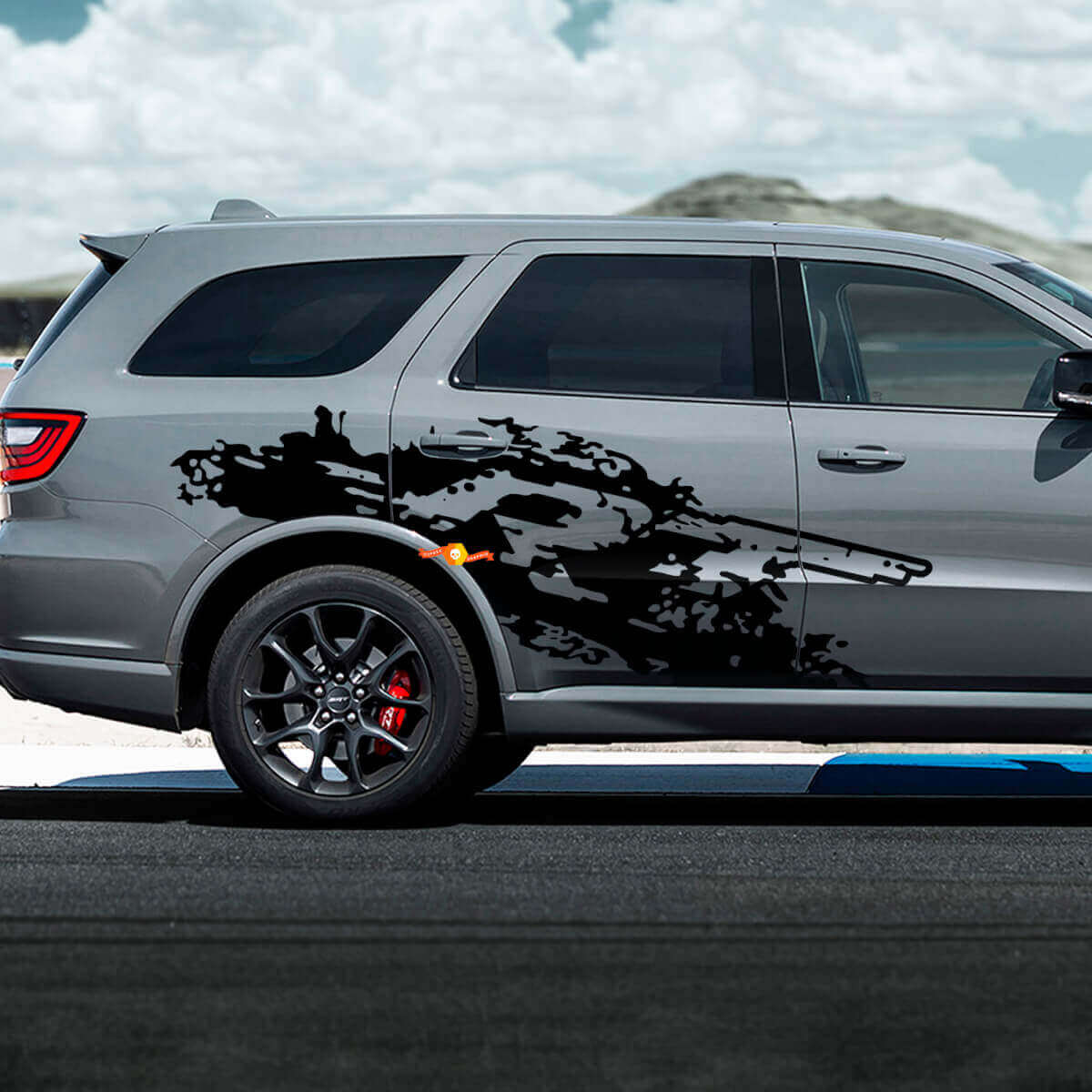 Kit de décalcomanies latérales en vinyle R/T anti-boue pour Dodge Durango