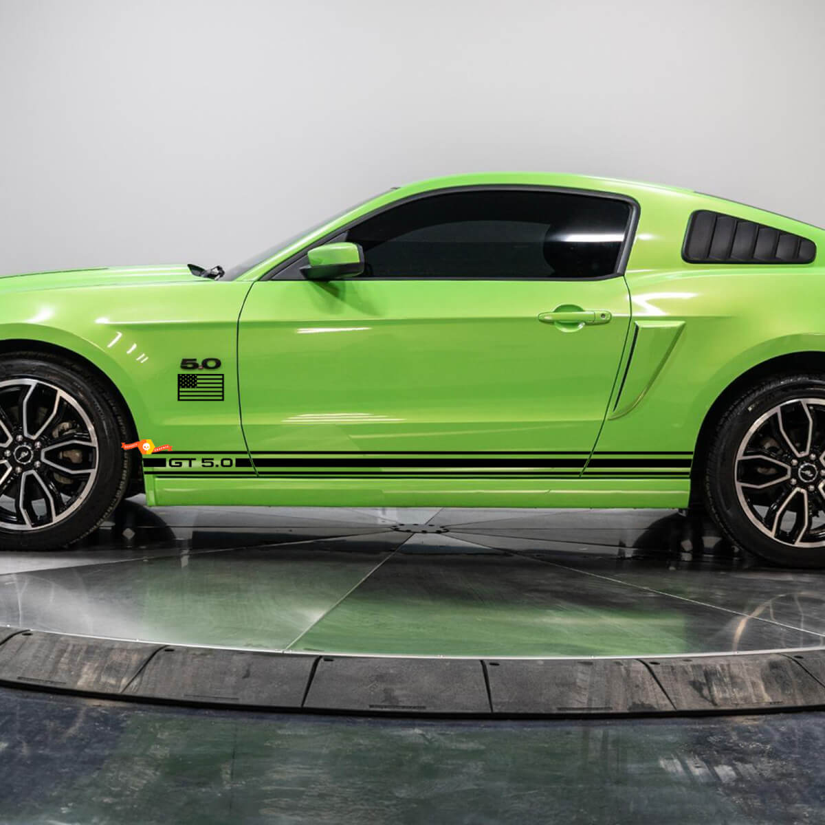 Autocollant Vinyle Latéral Style Bandes GT 5.0 pour Musclecar Musclecarmodel