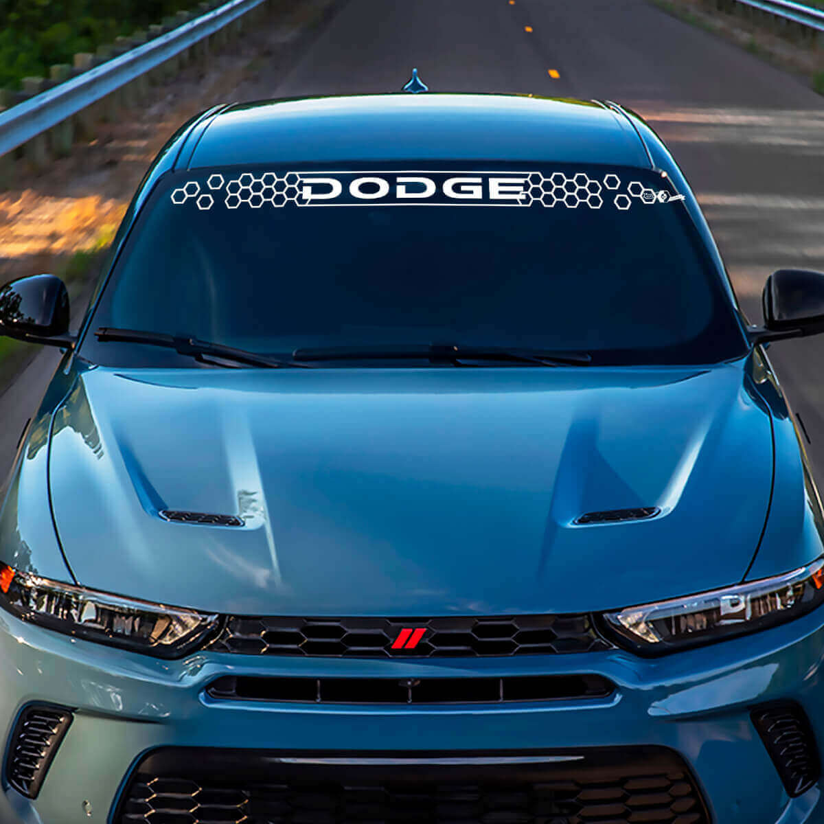 Décalcomanie Vinyle Lettres Marque Mouche Pare-brise Nid d'abeille Pour Dodge Hornet