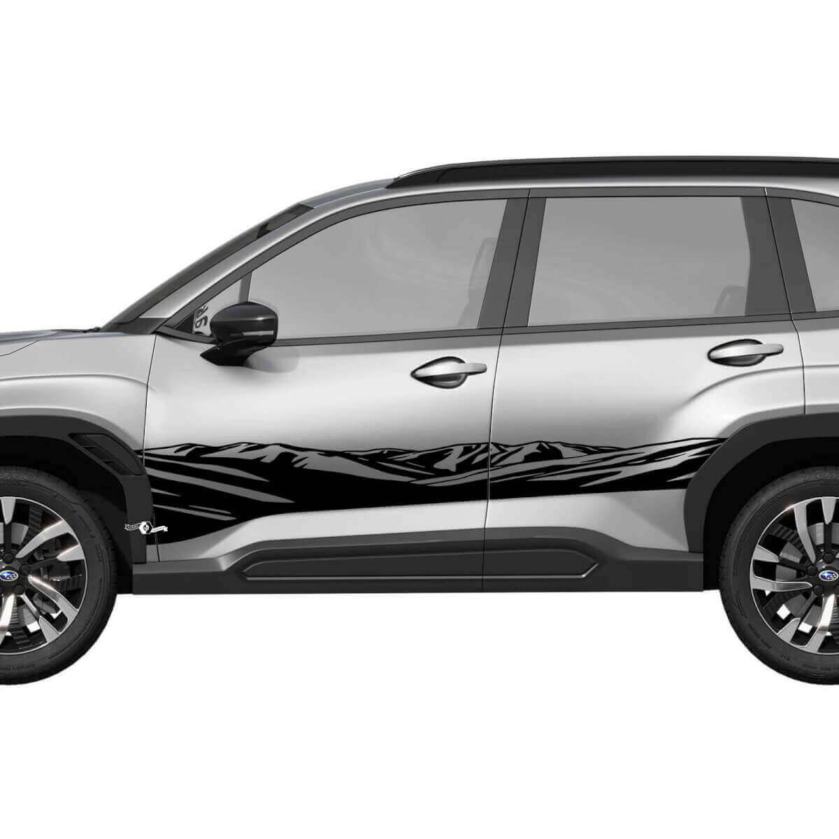 Autocollant Vinyle Rayures de Course Plinthe Porte Latérale Montagne pour Subaru