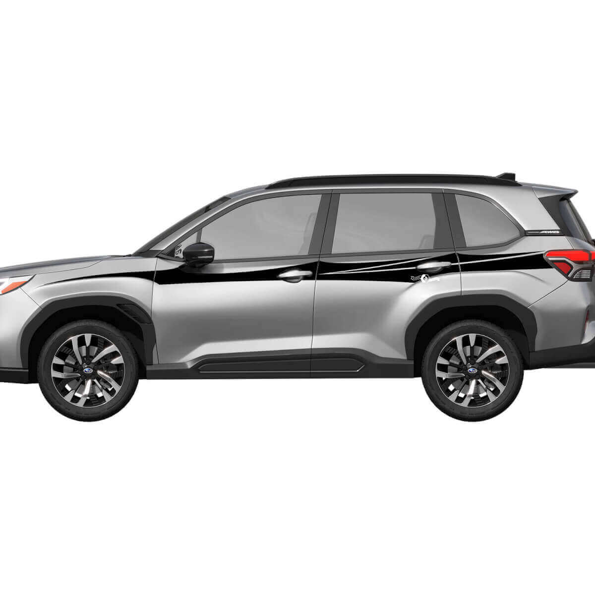 Bandeaux Latéraux Bas de Portière Autocollants Vinyle Rayures de Course 6 pour Subaru