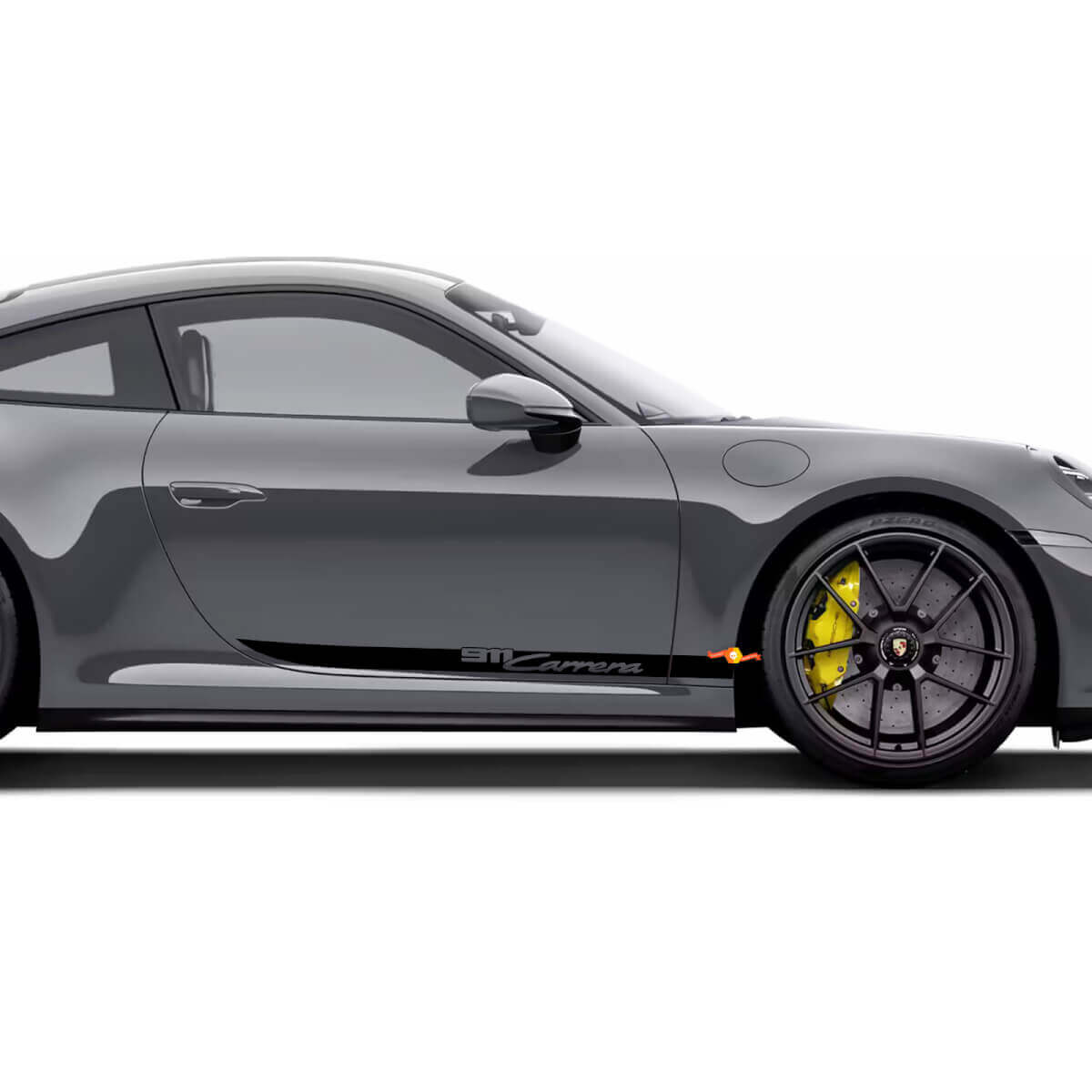 Kit d’autocollants vinyle bandes latérales lettrage 911 Carrera pour Porsche 911