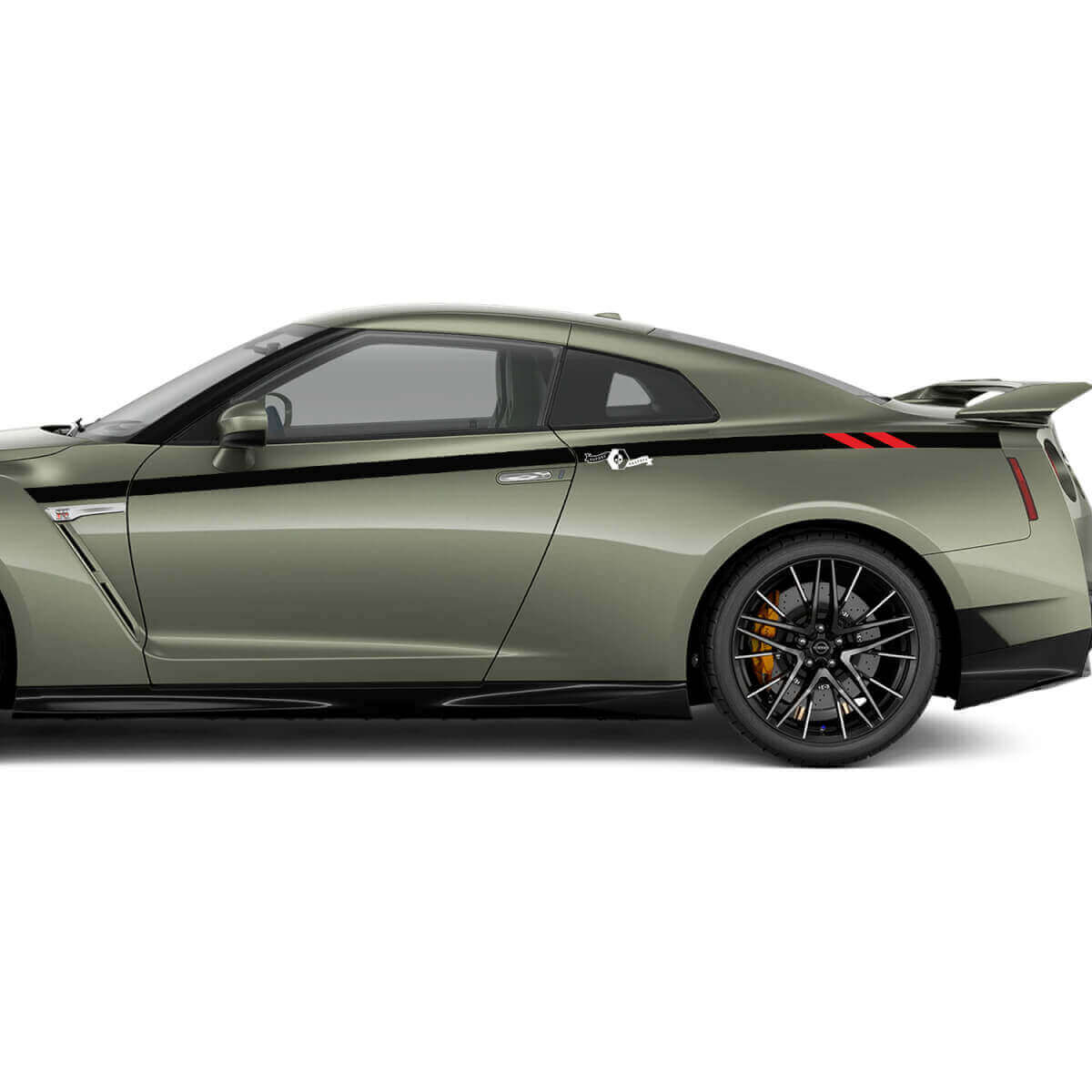 Kit d'autocollants bandes de portes Bedside Racing pour Nissan GT-R