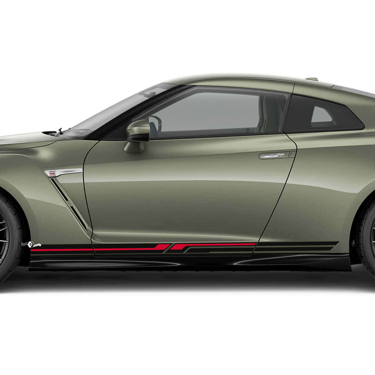 Kit de décalcomanies graphiques pour bas de caisse de portes latérales 2 pour Nissan GT-R