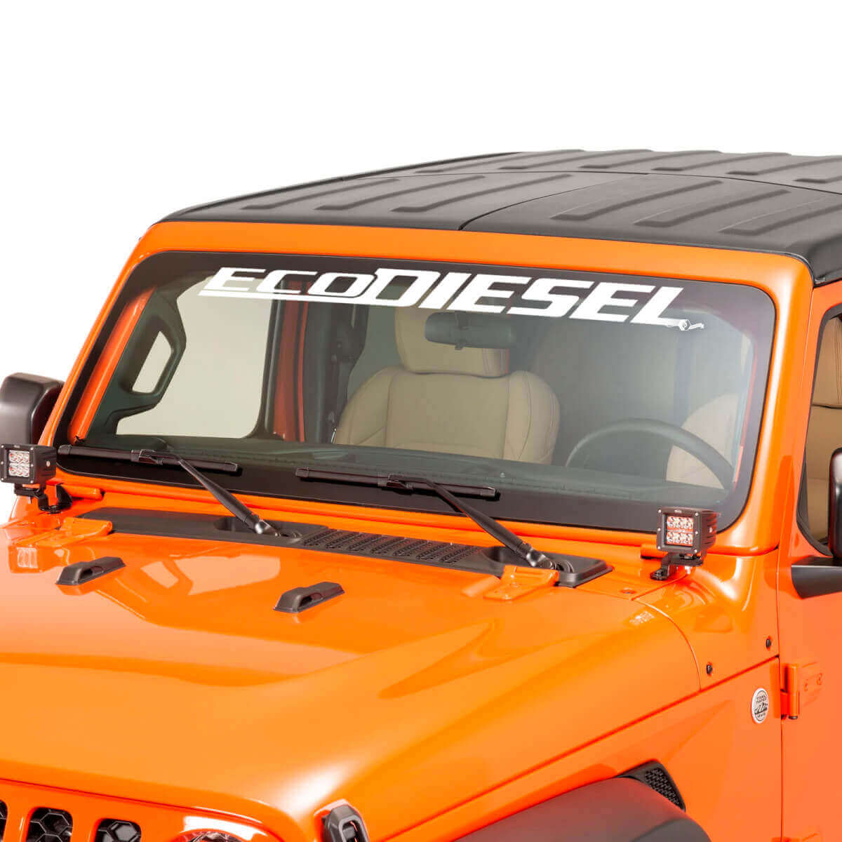 Lettrage EcoDiesel Autocollant Vinyle Graphique Pare-brise 4 pour Jeep Wrangler