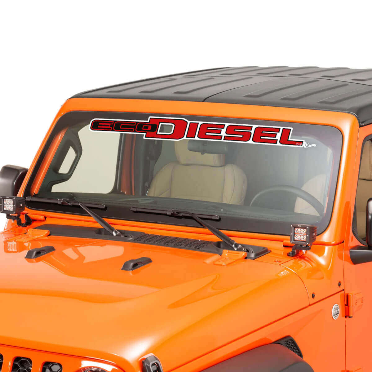 Autocollant en vinyle graphique lettrage EcoDiesel pour pare-brise 5 pour Jeep Wrangler