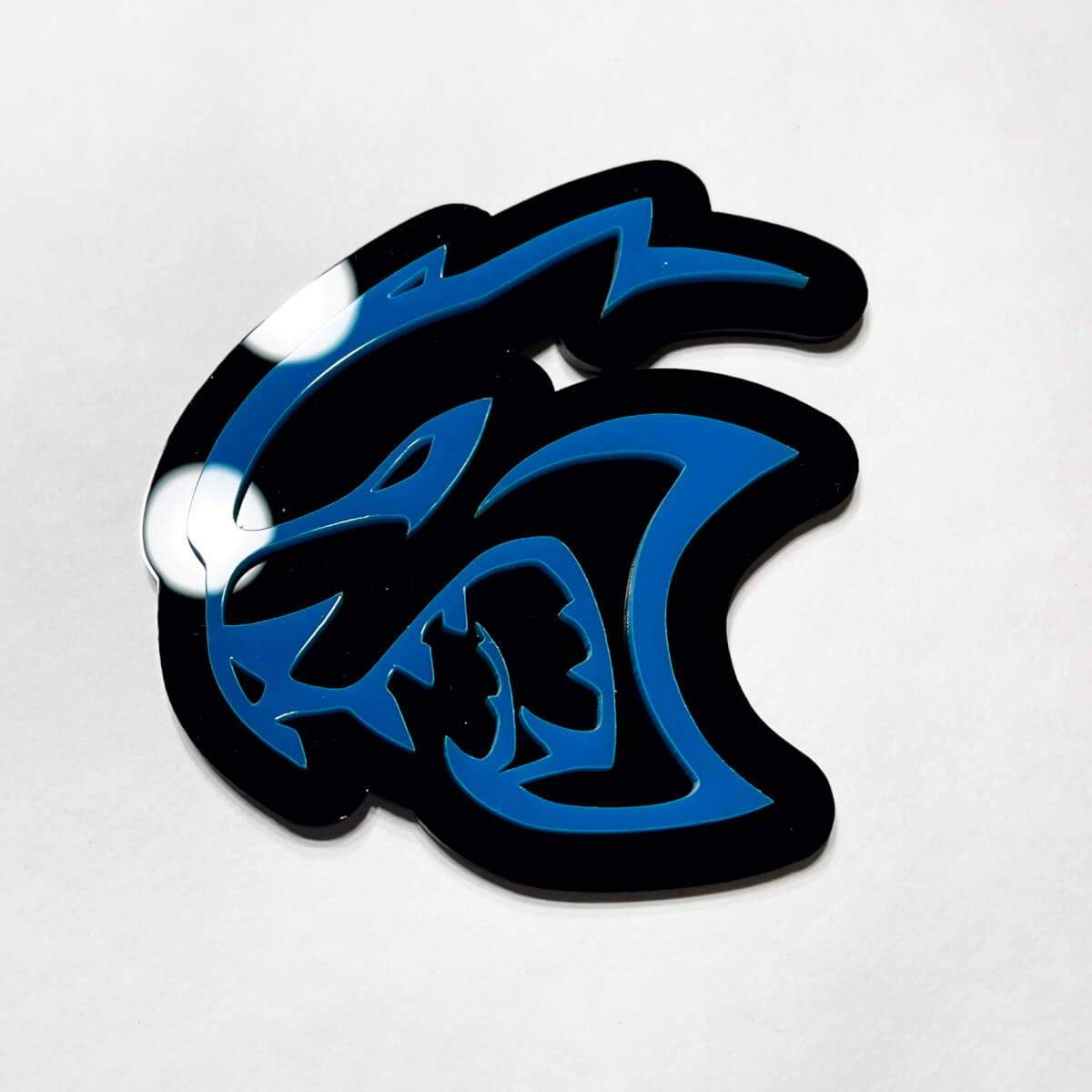 Badge 3D personnalisé Hellcat Dodge Fender Badges Tailgate Emblem Front Grille Badge Blue
