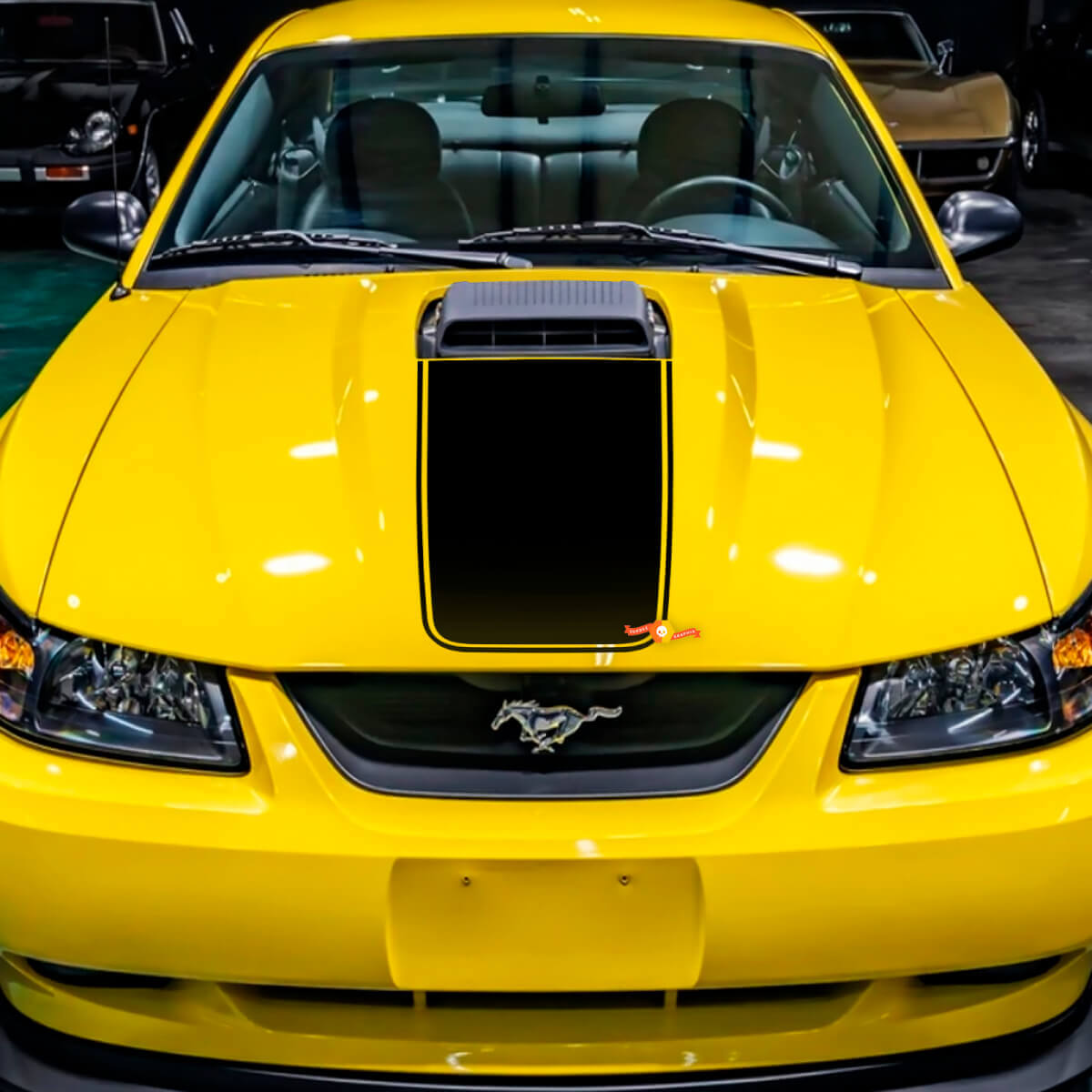 Ford Mustang Mach 1 Hood Decal Car Sticker 2
