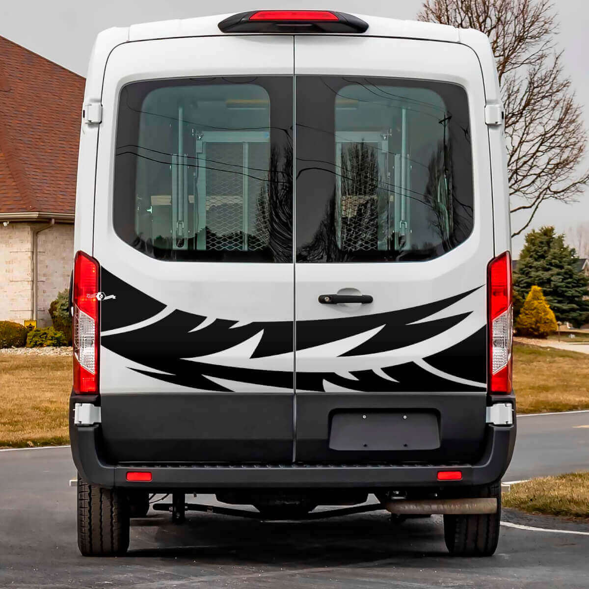 Autocollant Vinyle Graphiques Abstraits Portes Arrière 3 pour Musclecar Transit