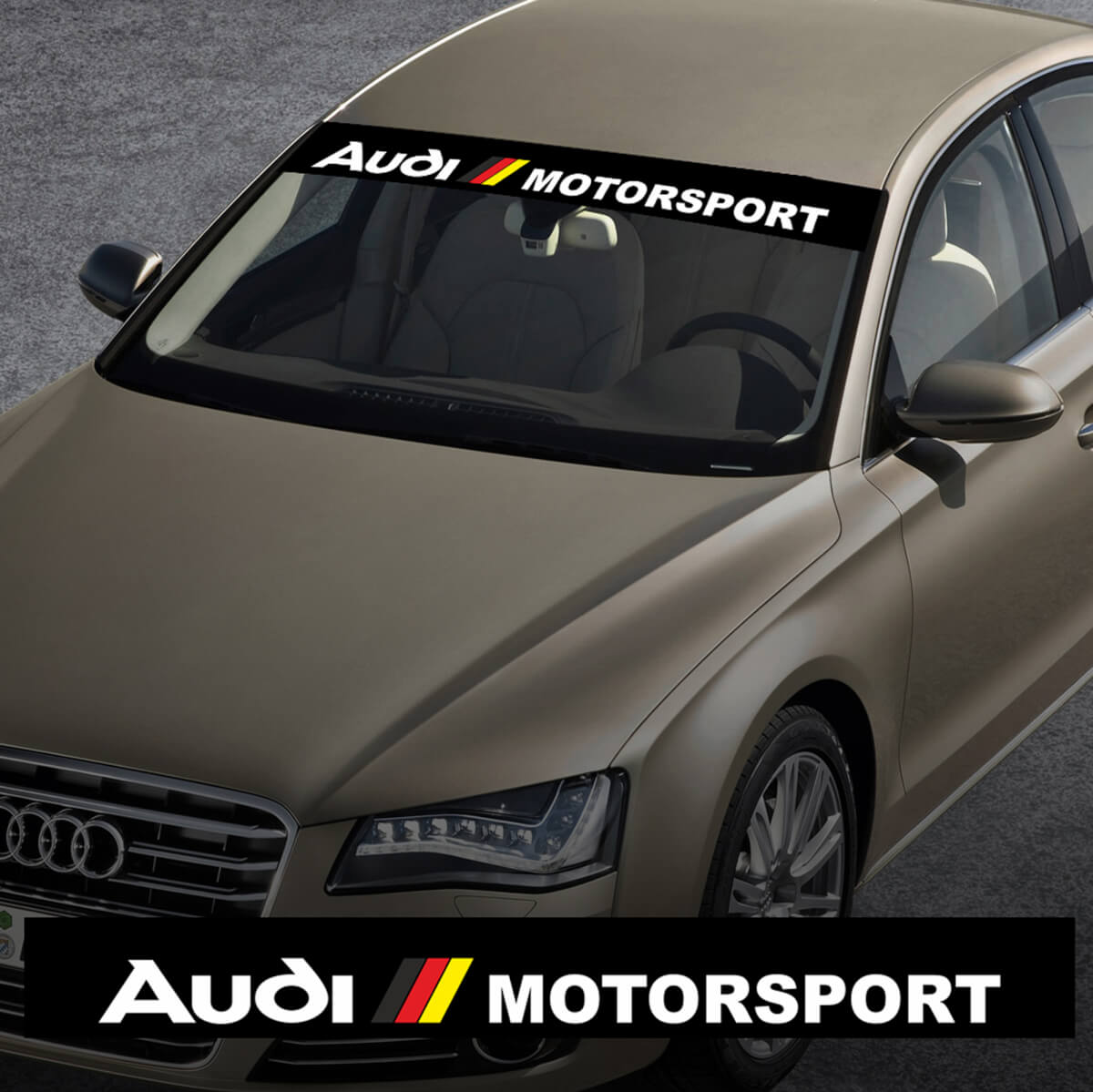 Vinyl Decals Graphic Stickers Windsheld Audi Motorsport Sunstrip Racing
