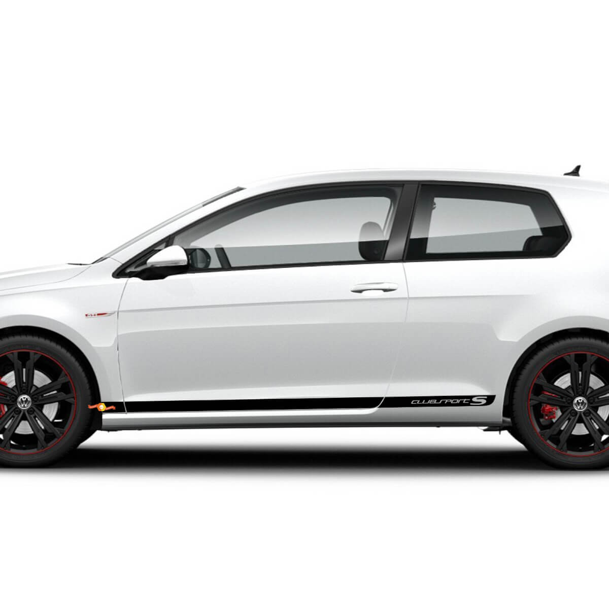 Decal Stripes Side Door Racing Design Kit pour Volkswagen Golf Clubsport S
