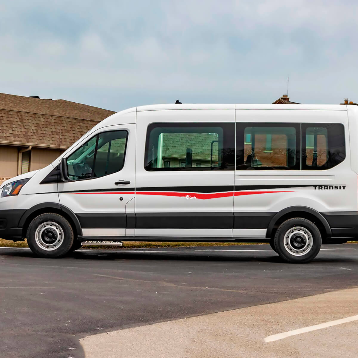 Ford Transit Stripes Portes latérales Graphiques Sticker Decal en vinyle 2
