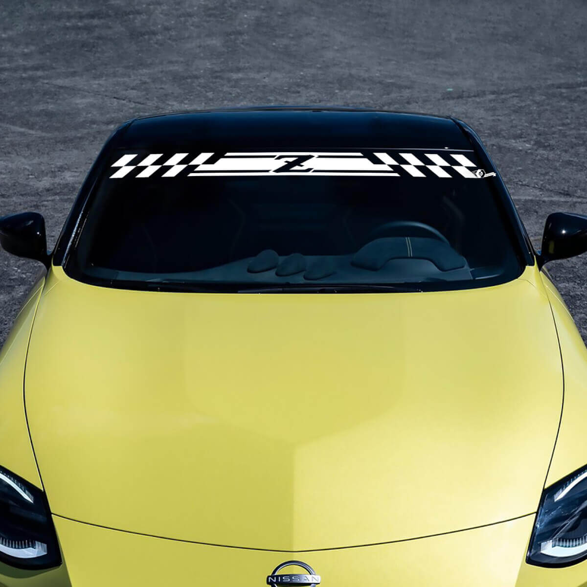 Écran d'autocollant à rayures à carreaux Z pour Nissan Z Sport
