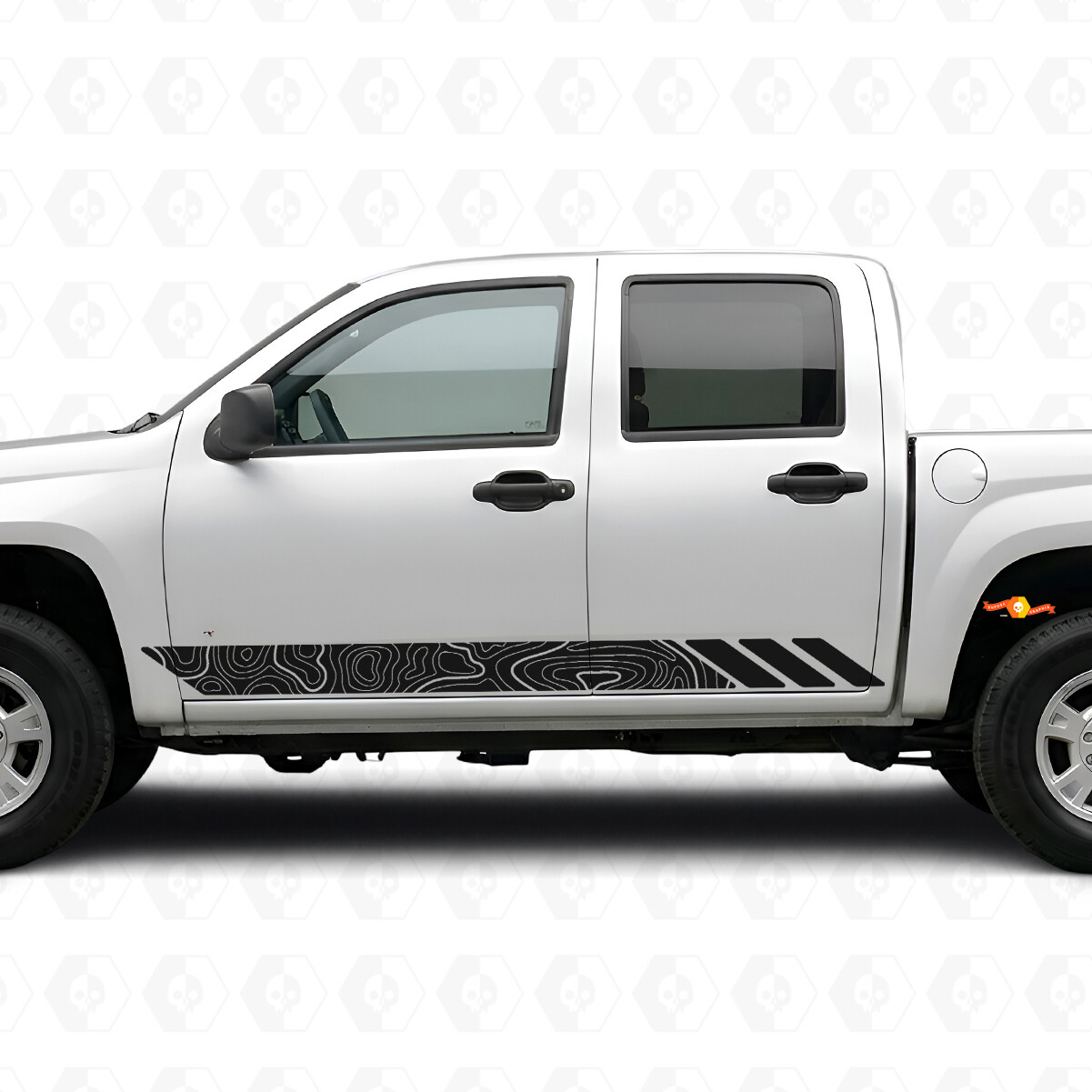 Bandes Vinyles Topographiques pour Portière et Bas de Caisse Chevrolet Colorado 1ère Gén 2004-2012
