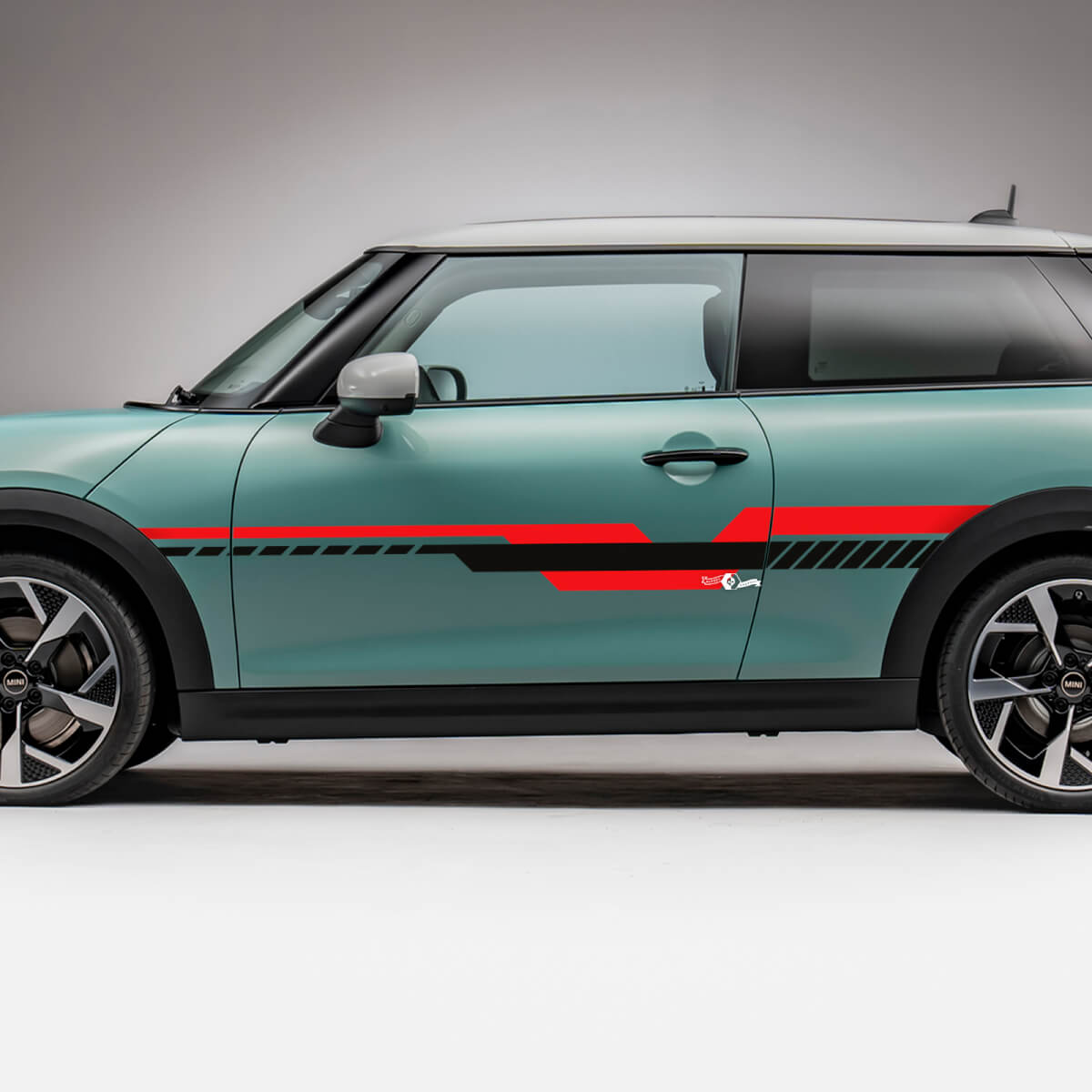 Racing latéral 2 couleurs Stripes Graphics Decal pour Mini Cooper S 3
