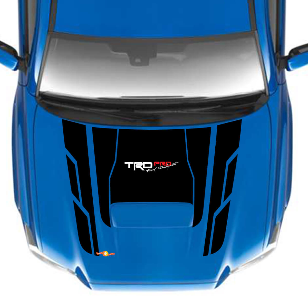 Autocollant Vinyle Décoratif Capot TRD PRO Blocs Géométriques pour Toyota Tacoma