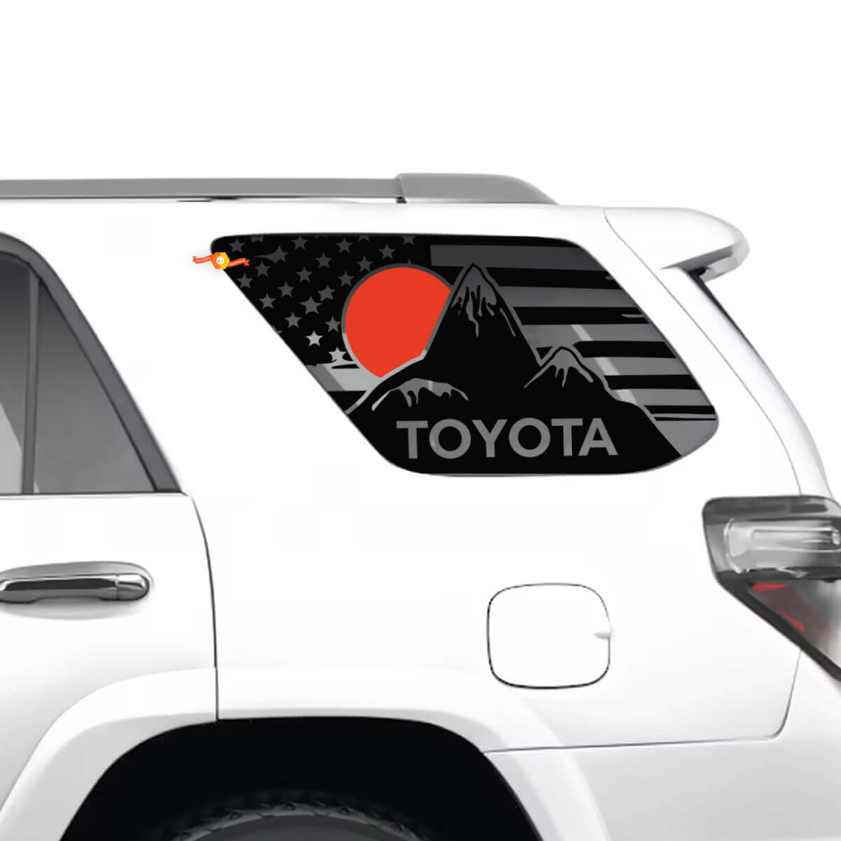 Saut-fenêtres des quarts de fenêtre Sunset Vinyl Stickers Decal Kit pour Toyota 4Runner
