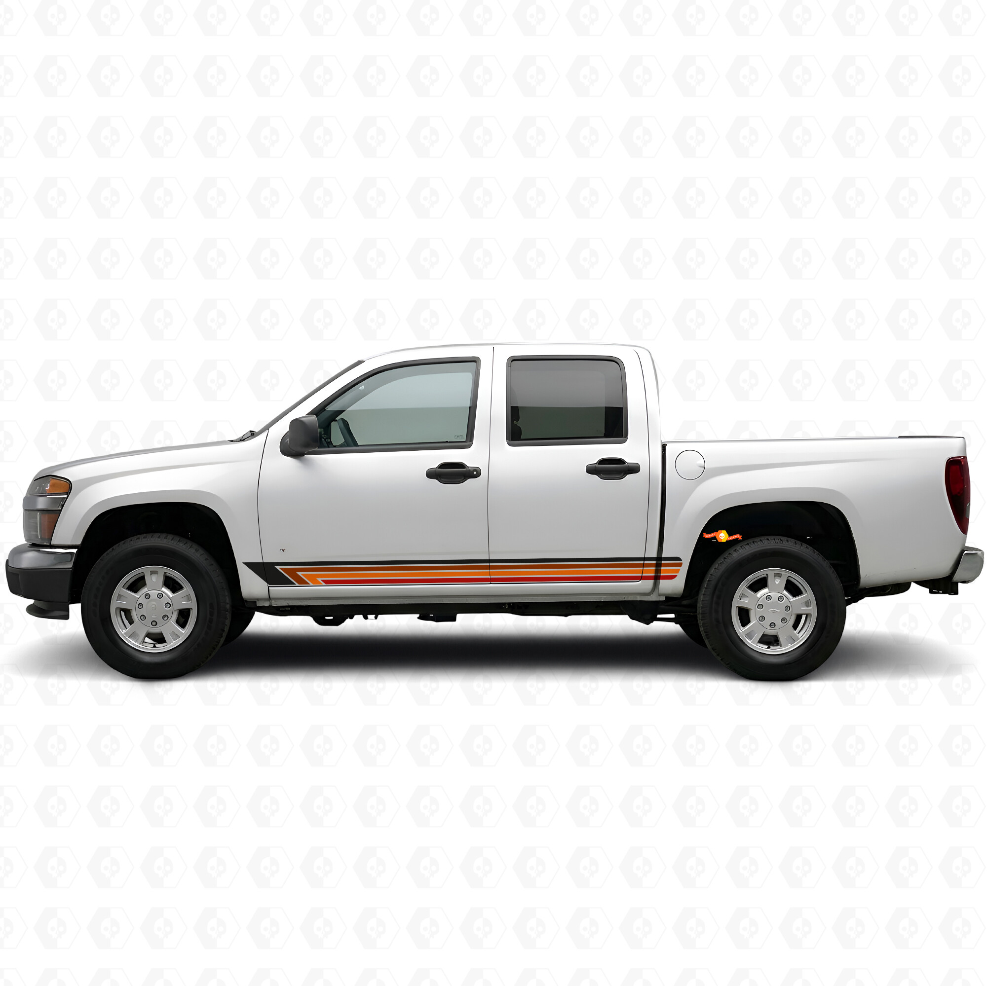 Bandes vinyles vintage pour portes et bas de caisse pour Chevrolet Colorado 1ère génération 2004-2012