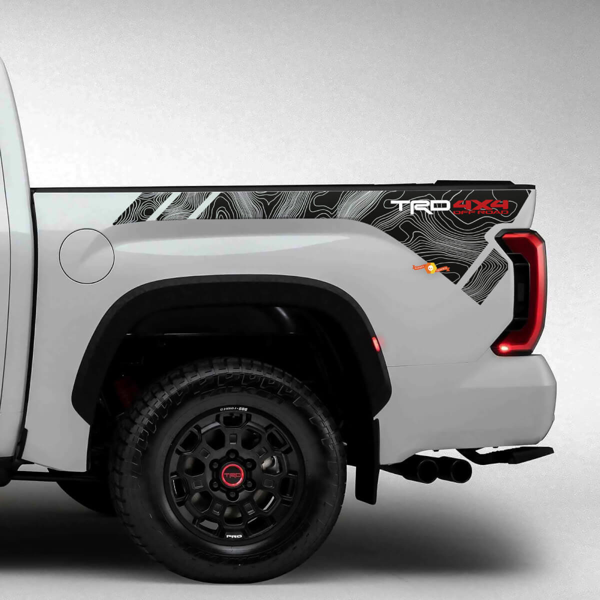 Autocollants vinyles de chevet style topographique TRD pour Toyota Tundra