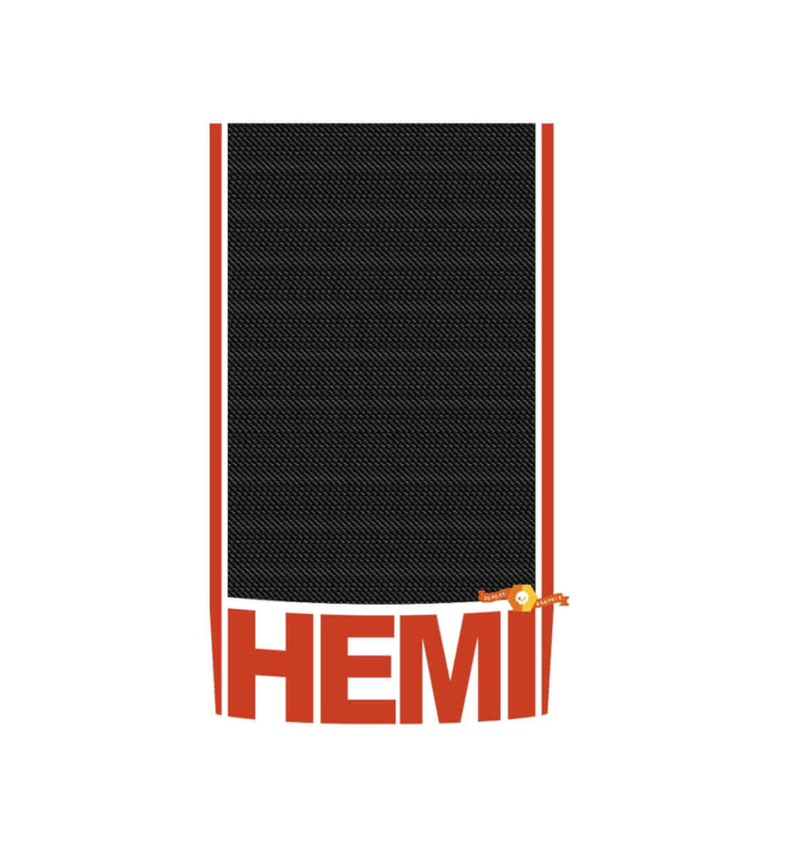 Hemi Carbon Vinyl Racing Hood Stripe Decal Sticker pour Dodge Durango
