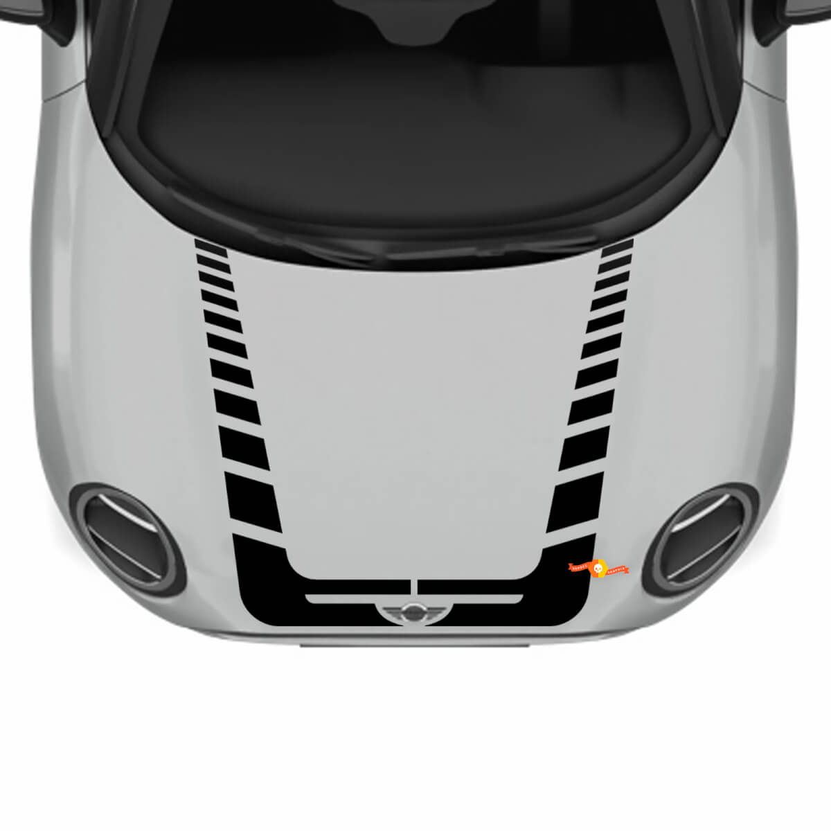 Hood Racing Stripes Rally Decal Graphics Sticker for Mini Cooper
