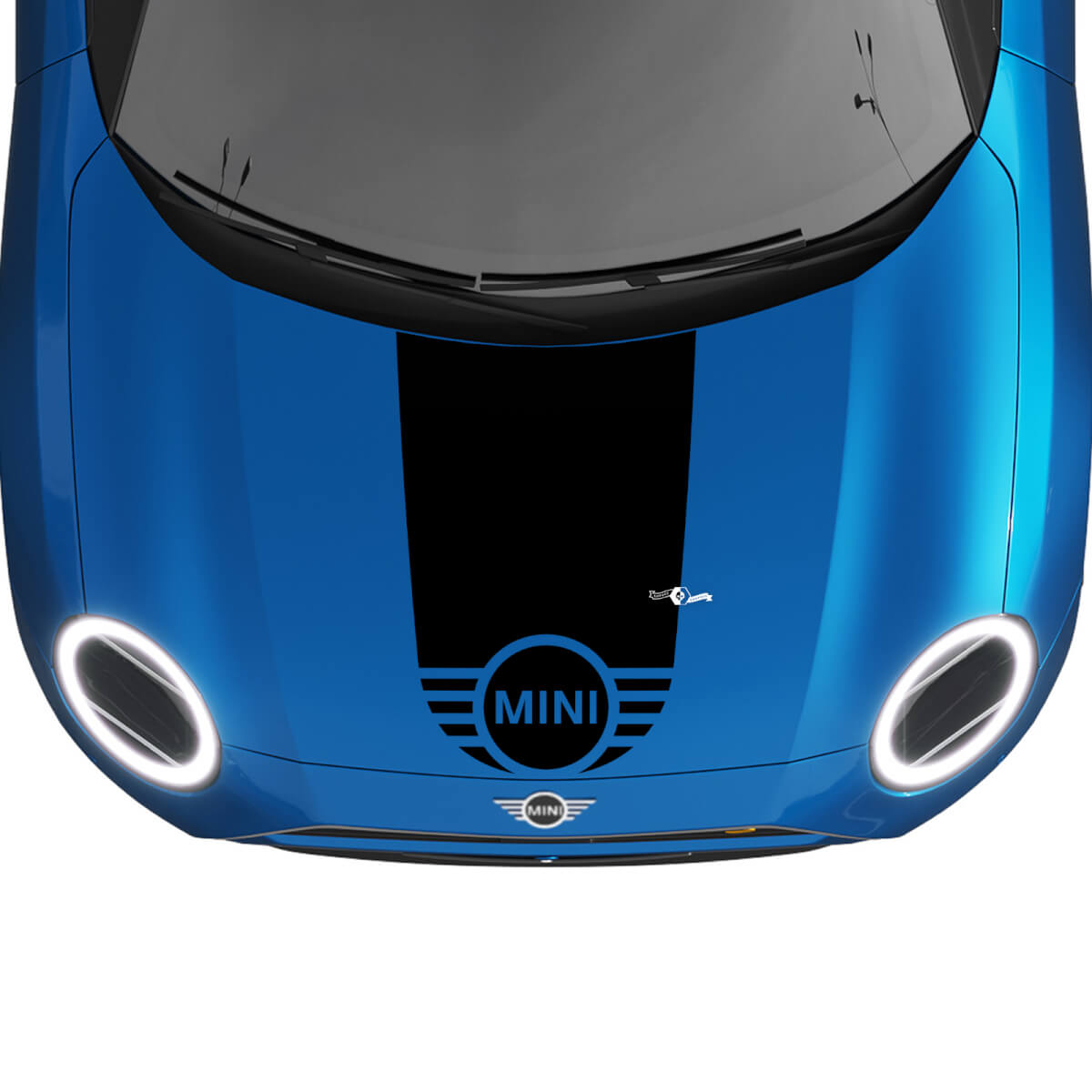 Mini Hood Racing Central Stripe Rally Decal Graphics Sticker for Mini Cooper
