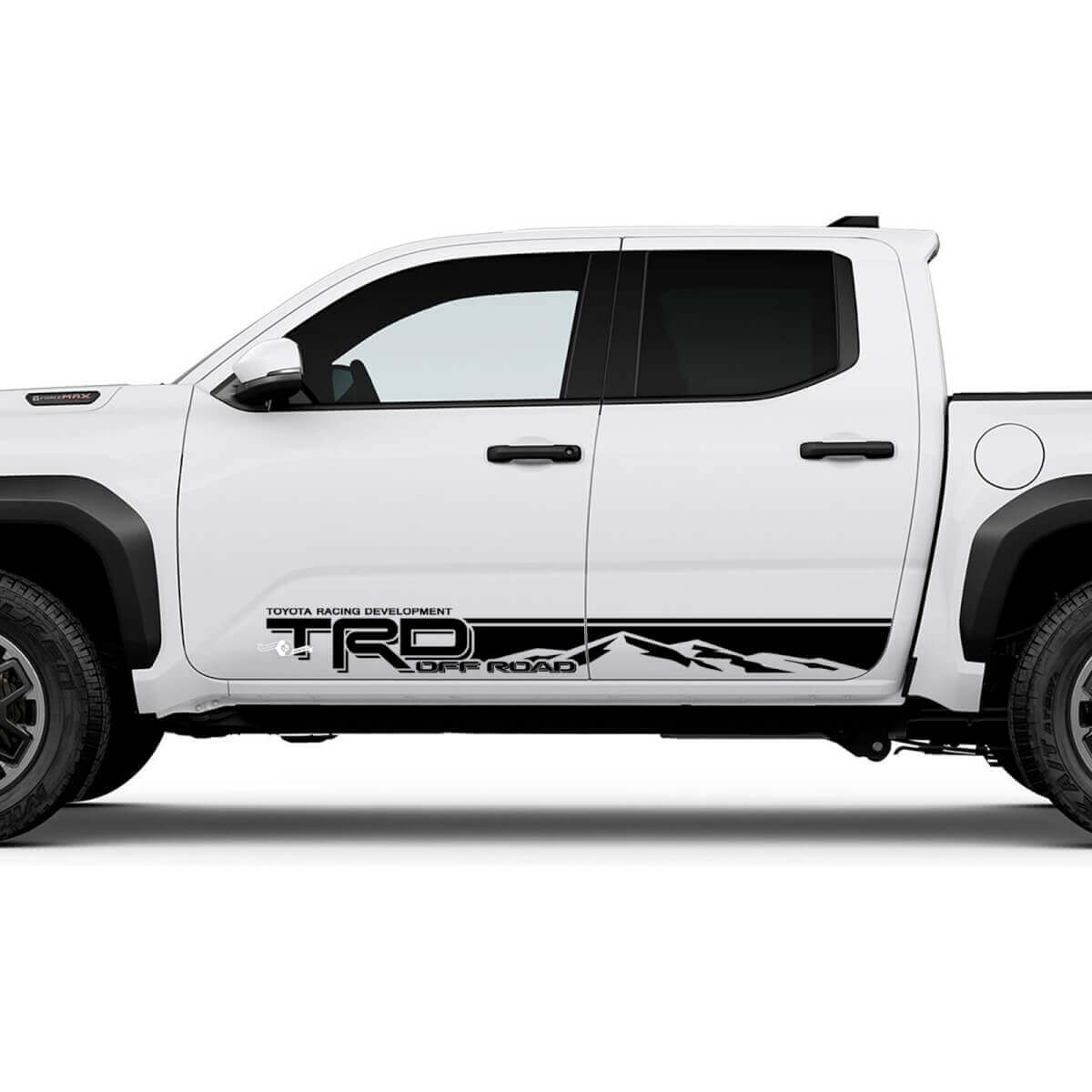 TRD OFF Road Mountains Side Rocker Panneer Stickers Stickers pour Toyota Tacoma Quatrième génération
