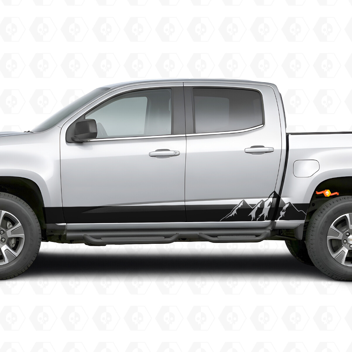Bandes en vinyle pour portes et bas de caisse Alpine Ridge pour Chevrolet Colorado 2e génération 2015-2022