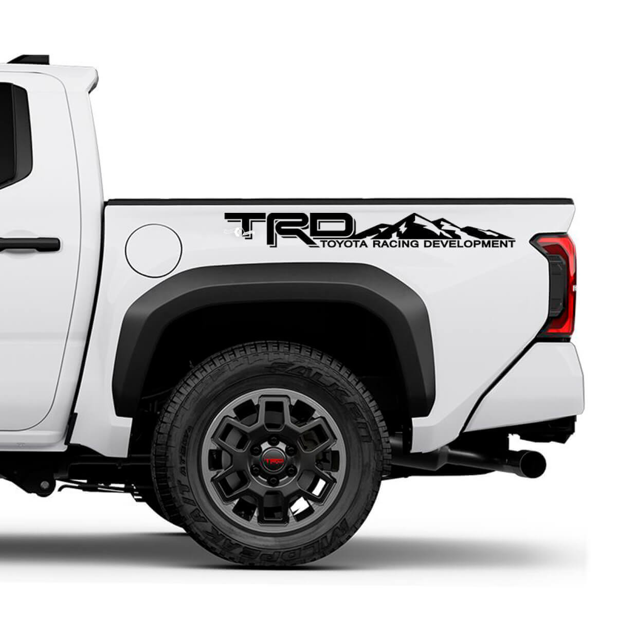 Décalcomanies autocollantes TRD Off Road Mountains pour les côtés de lit de camion Toyota Tacoma
