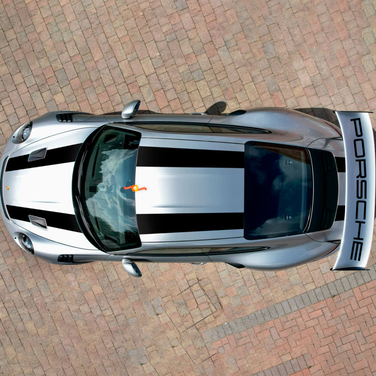 Stripes 911 GT3 RS Cup Hood Roof Wing Kit Sticker Sticker pour Porsche 911 GT3 RS Cup
