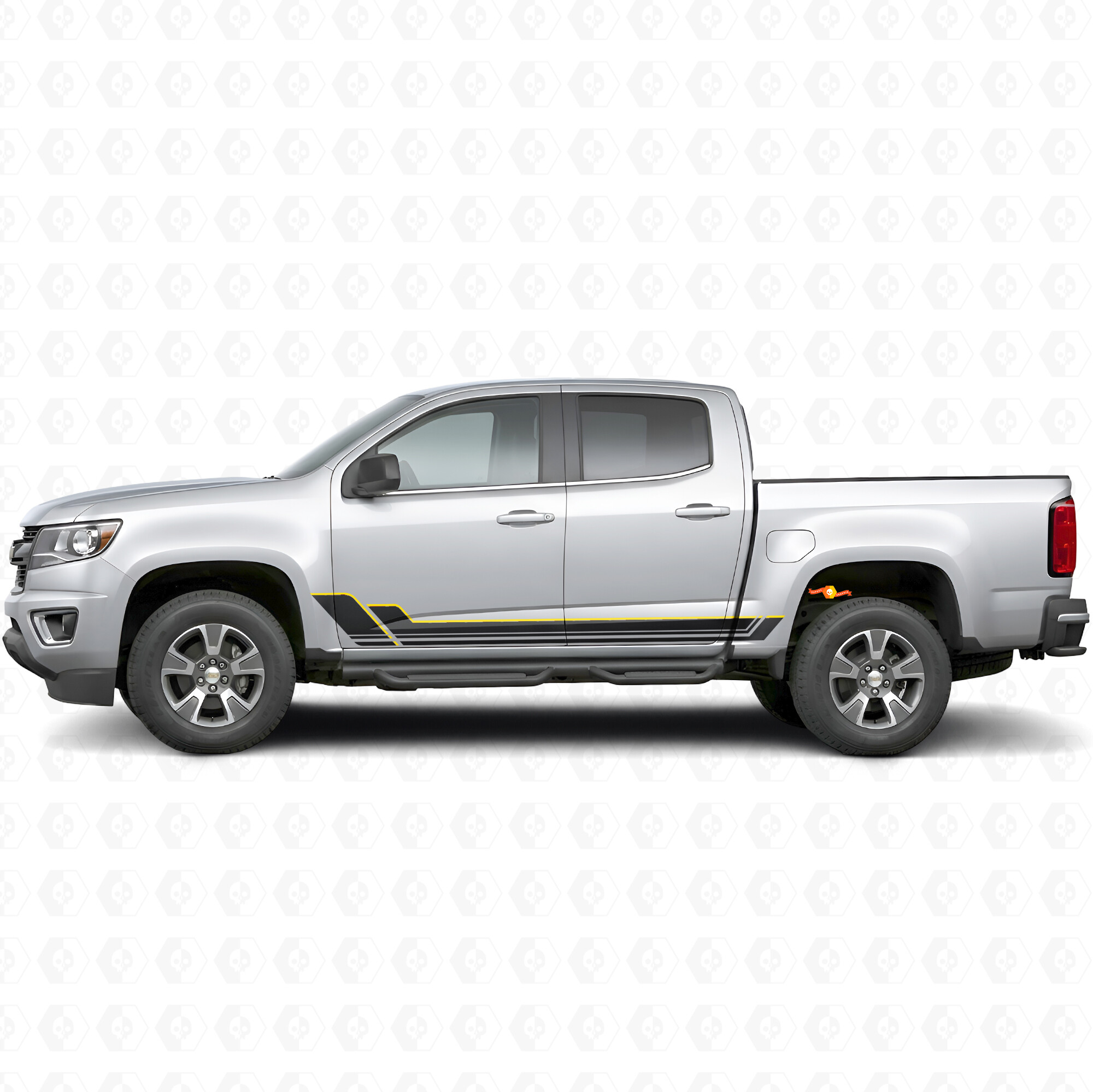 Bandes vinyle angulaires pour contour de porte et panneau de bas de caisse pour Chevrolet Colorado 2e génération 2015-2022
