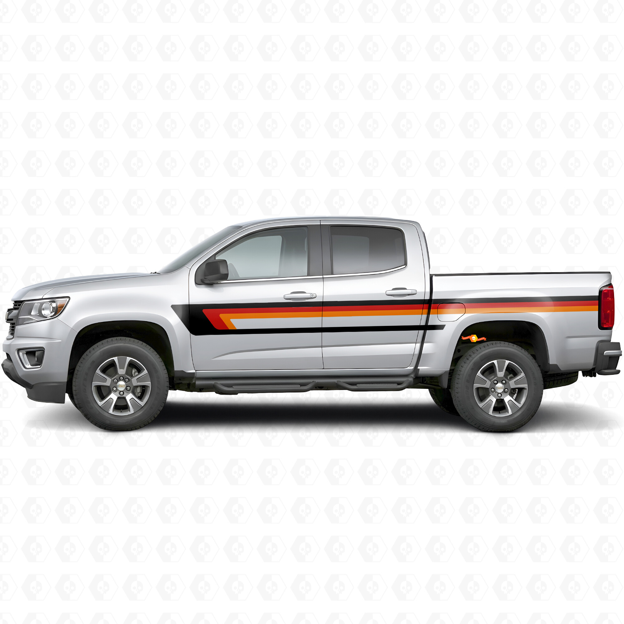 Bandes en vinyle rétro supérieures de la ceinture de porte et de la caisse pour Chevrolet Colorado 2e génération 2015-2022