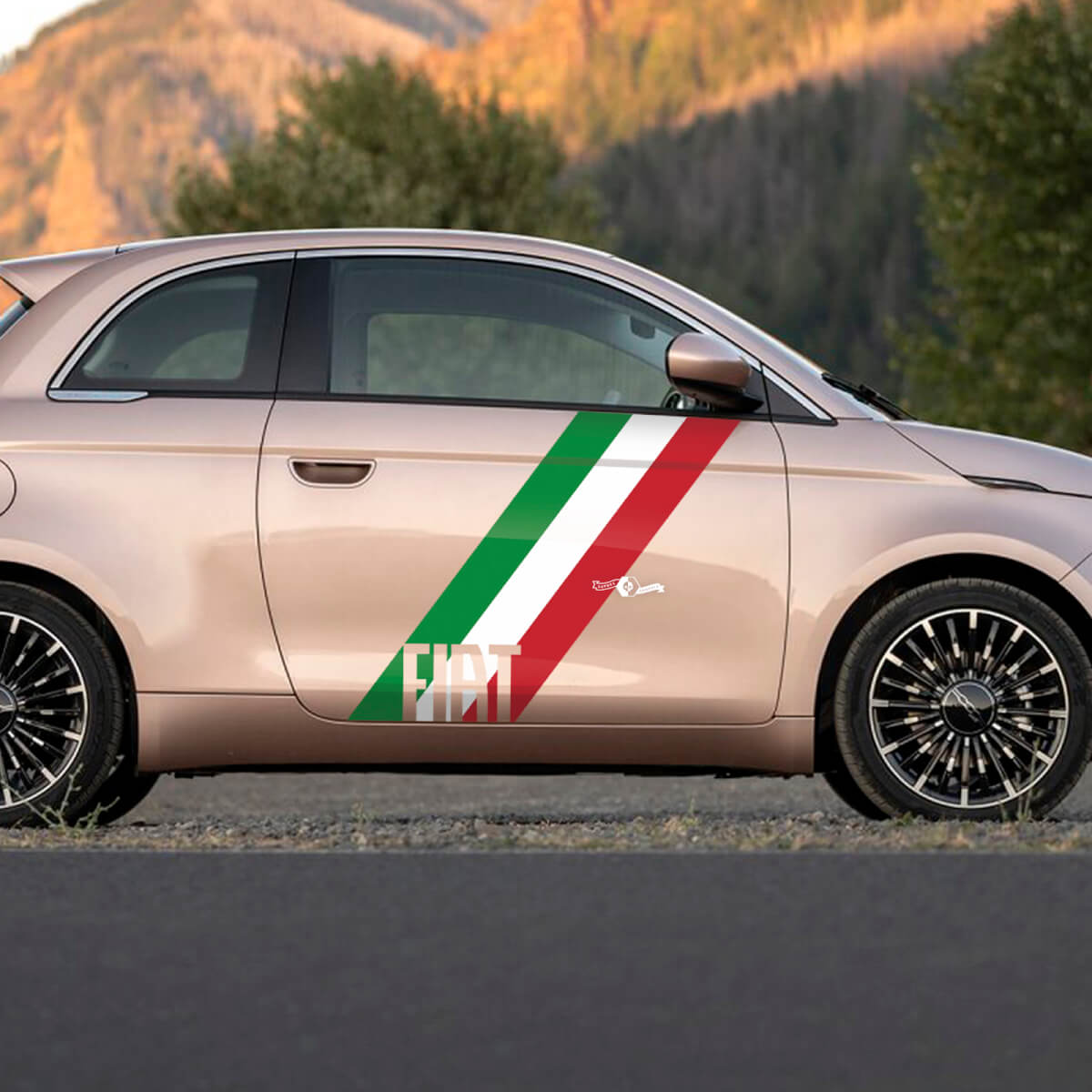 Strip de la porte Stripe Decal Side Graphics Stripes pour Fiat 500
