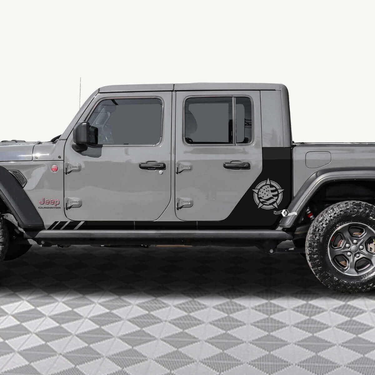 Autocollant en vinyle drapeau US Military Star arrière pour Jeep Gladiator