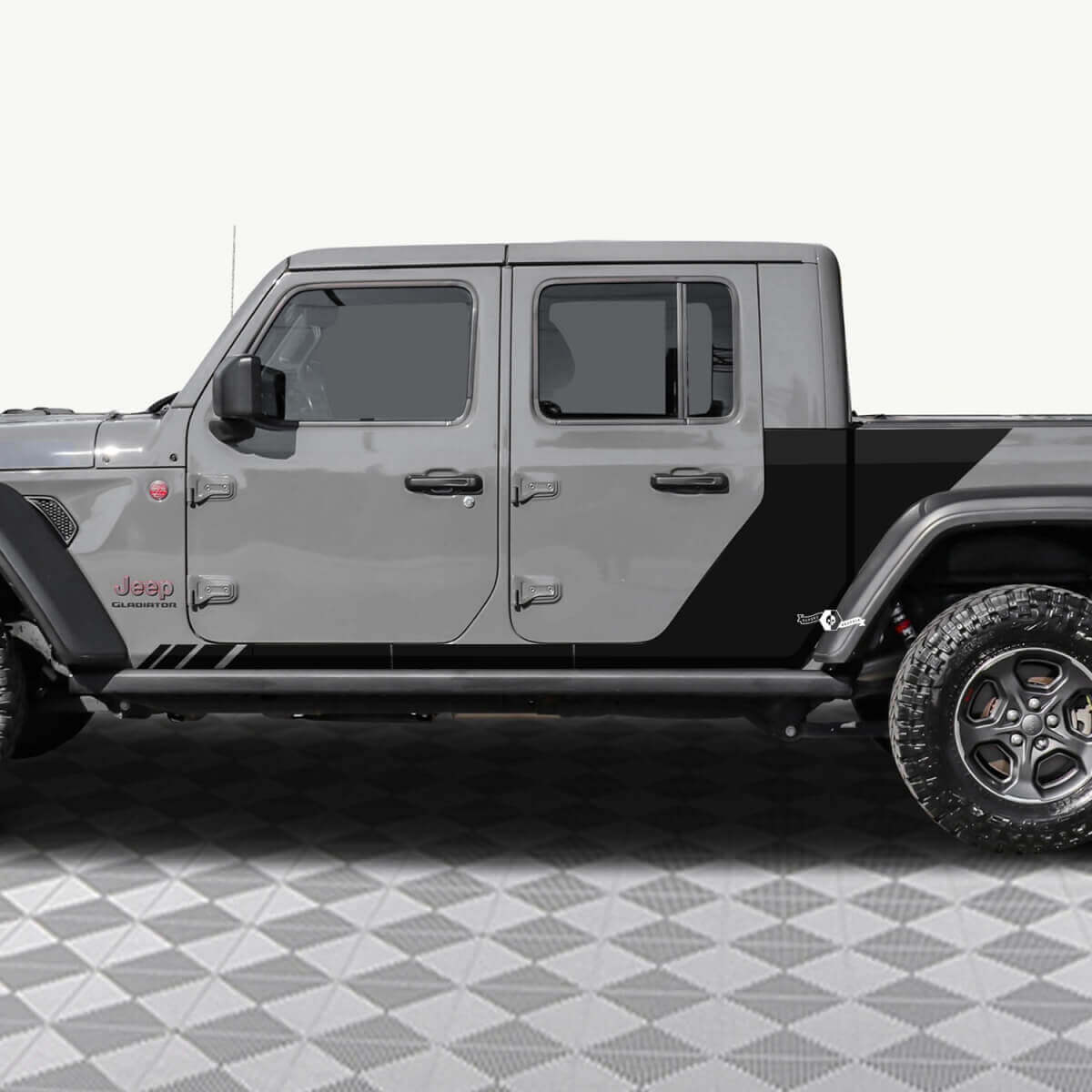 Portes latérales arrière autocollant en vinyle Ajustement Jeep Gladiator 2
