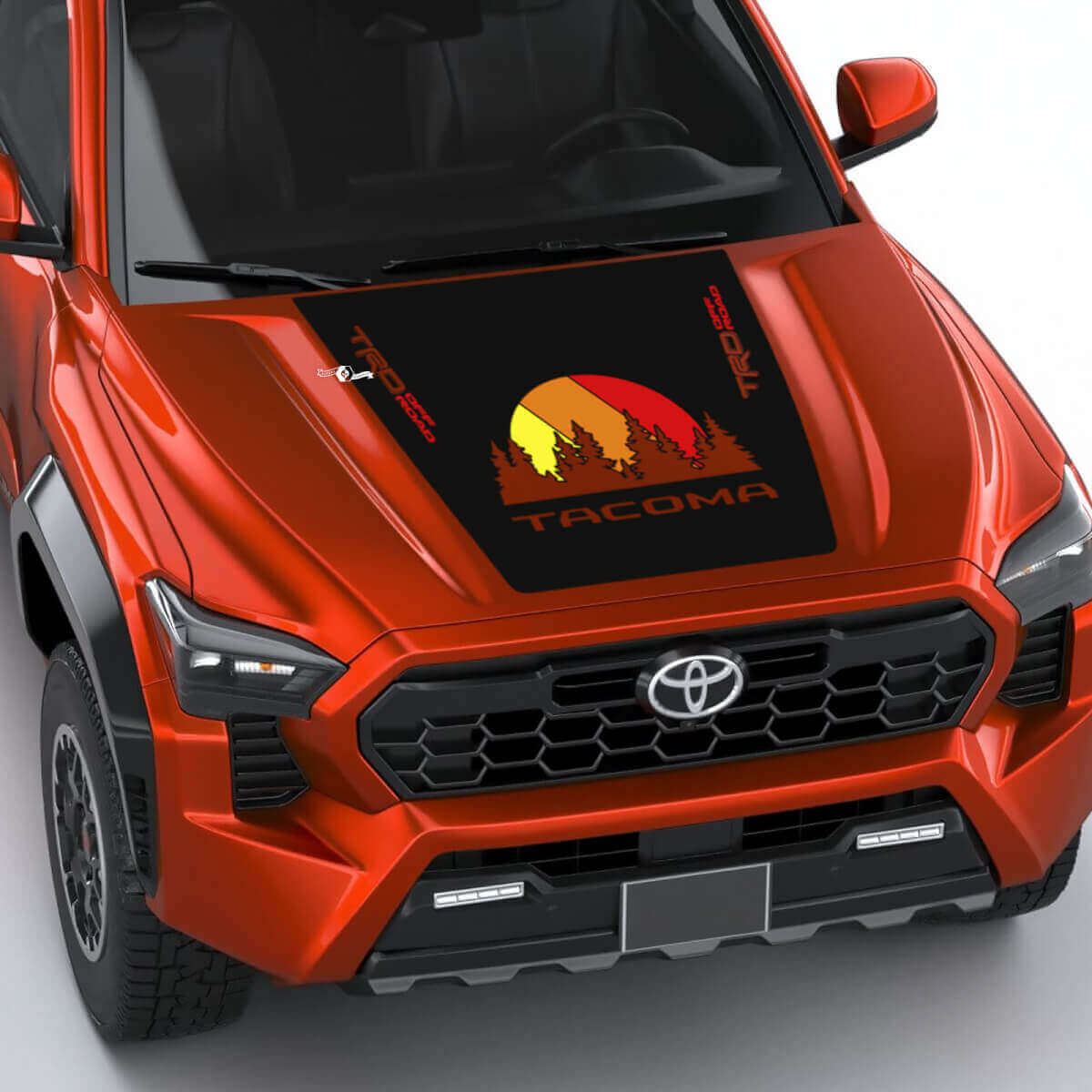 Décalcomanie autocollante TRD off Road Vintage Retro Heritage Stripes Wrap Hood pour Toyota Tacoma de quatrième génération
