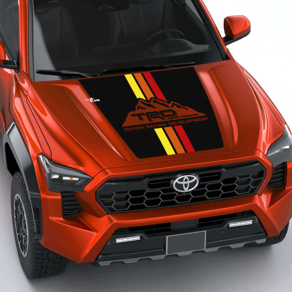 TRD Mountains Vintage Retro Heritage Stripes Sticker Sticker pour Toyota Tacoma 4e génération
